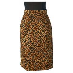 Straight skirt with leopard print Givenchy 