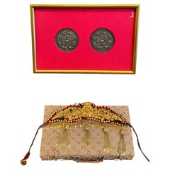 Straits Chinese Wedding Jewellery Set: Marriage Headdress & Silver Medallions
