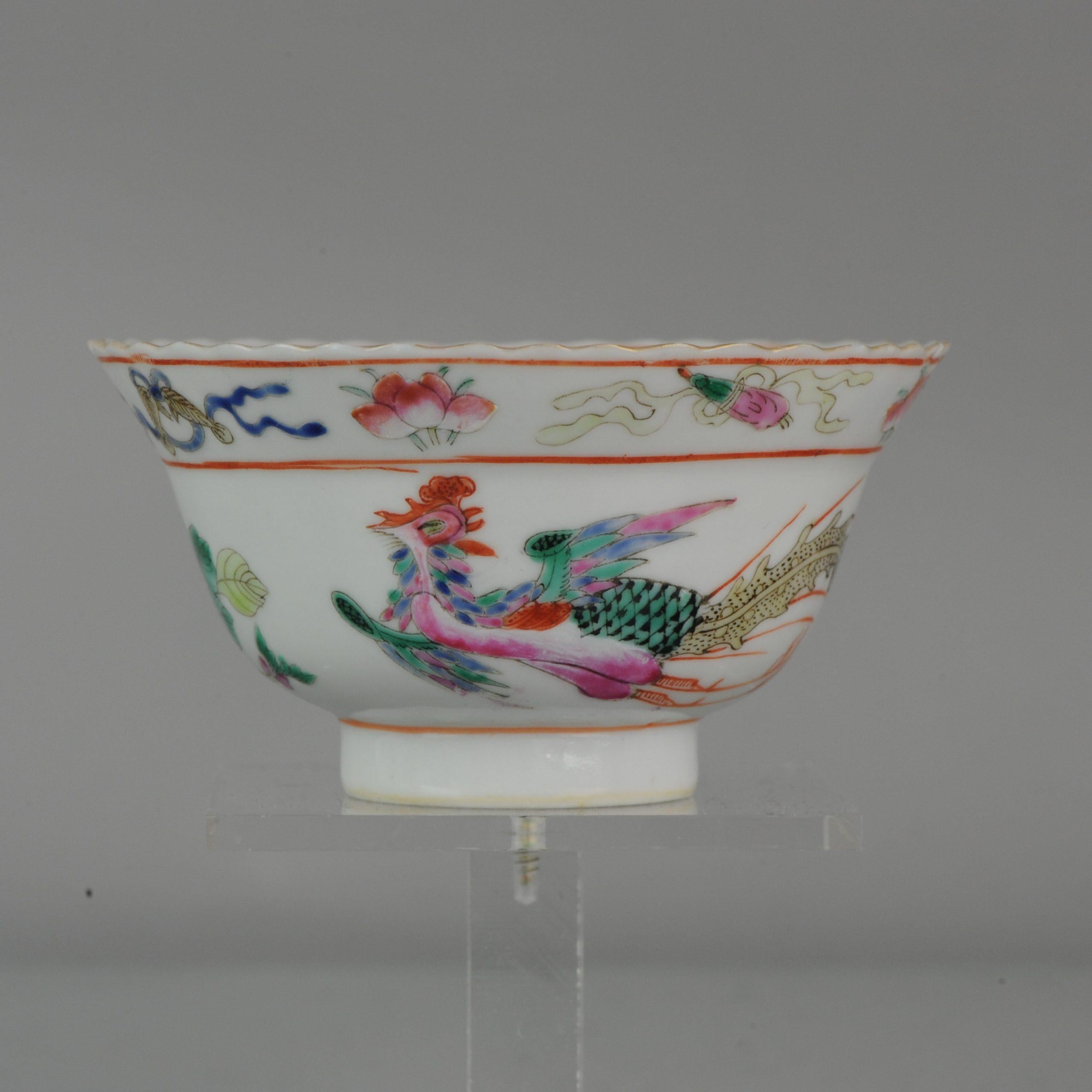 Straits Porcelain Chinese Bowl China SE Asian Market Peranakan Marked 7