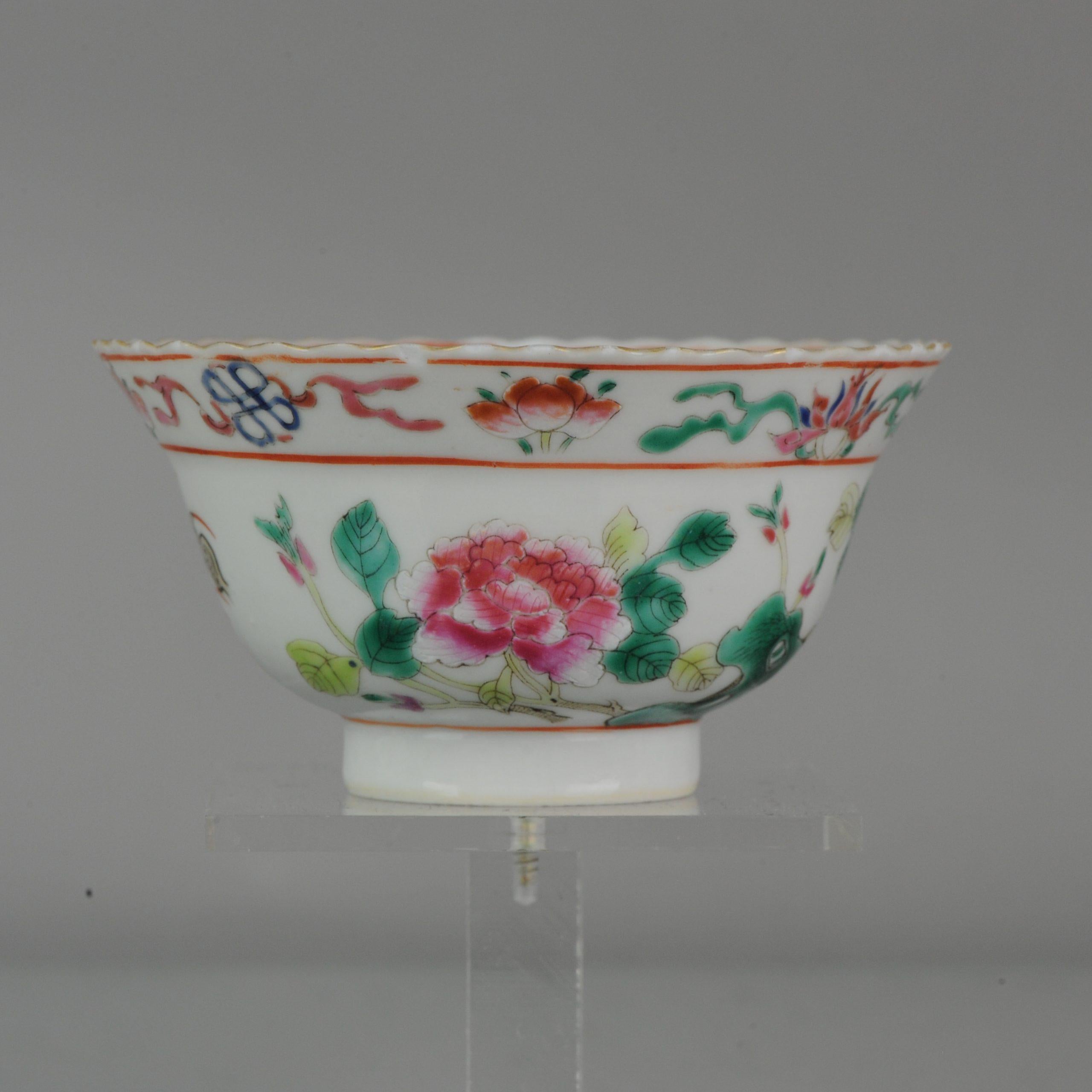Straits Porcelain Chinese Bowl China SE Asian Market Peranakan Marked 9