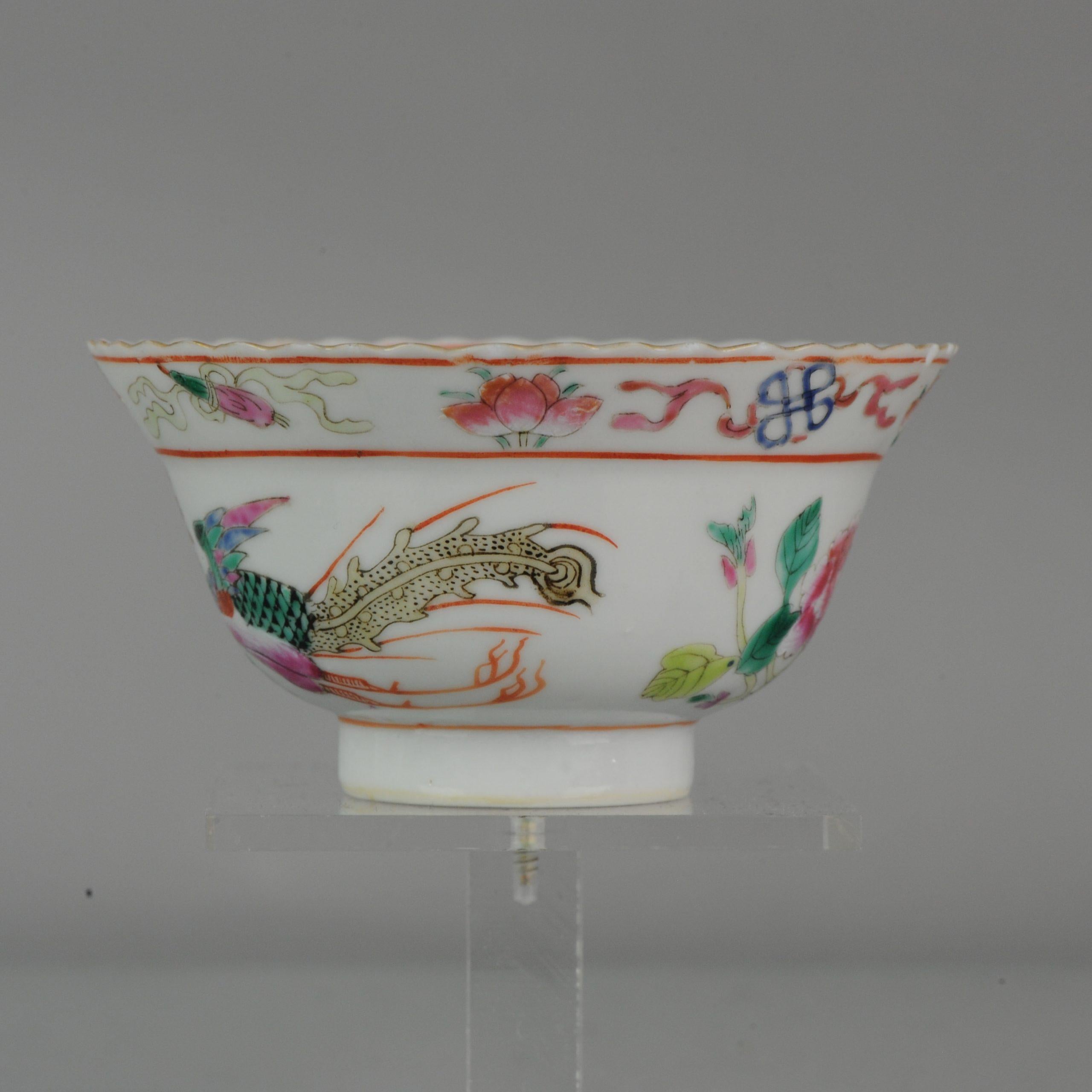 Straits Porcelain Chinese Bowl China SE Asian Market Peranakan Marked 10