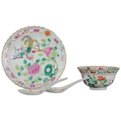 Antique Straits Porcelain Chinese Bowl China SE Asian Market Peranakan Marked