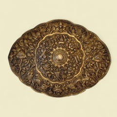 Straits Silver Gilt Belt Buckle (peranakan / Malaysia / Singapore), 1890s.