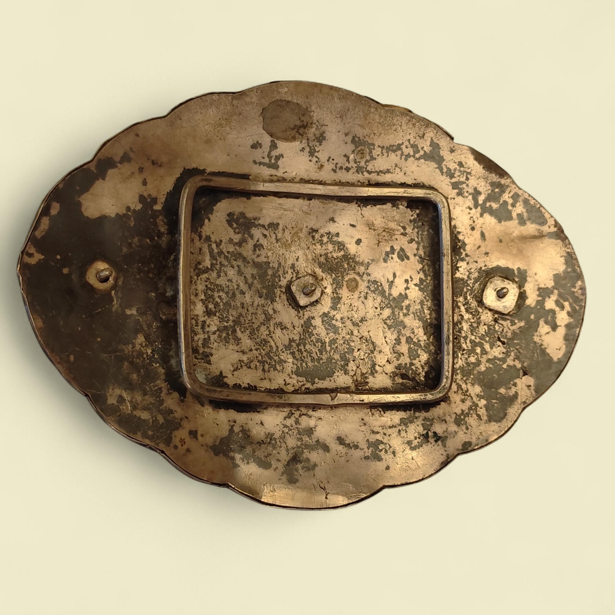 Hebilla de cinturón dorada de plata del Estrecho (peranakan / Malasia / Singapur), década de 1890. siglo XIX en venta