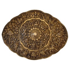 Straits Silver Gilt Belt Buckle (peranakan / Malaysia / Singapore), 1890s.