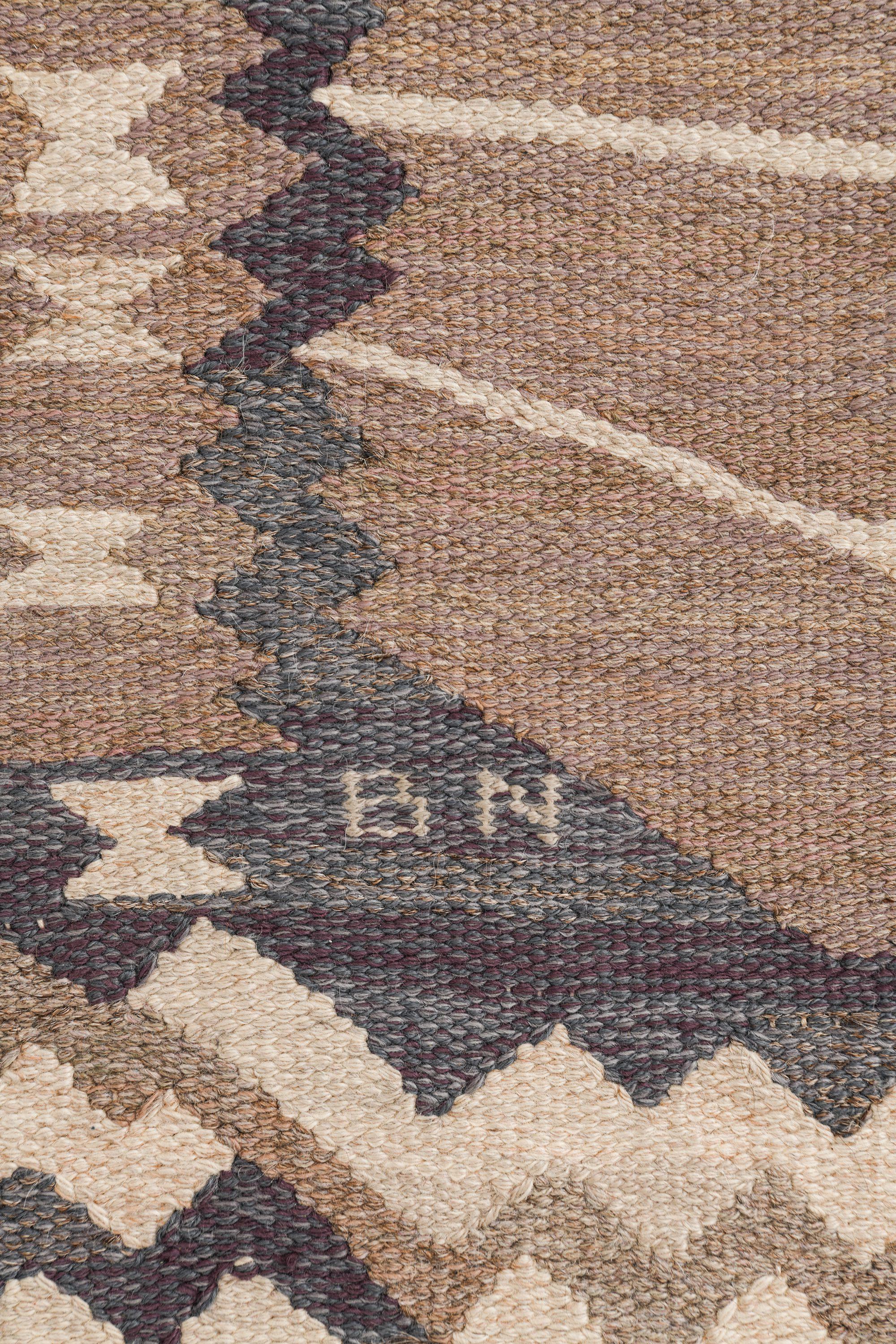 20th Century ‘Strålblomman Grå’ Carpet by Barbro Nilsson, 1952 For Sale