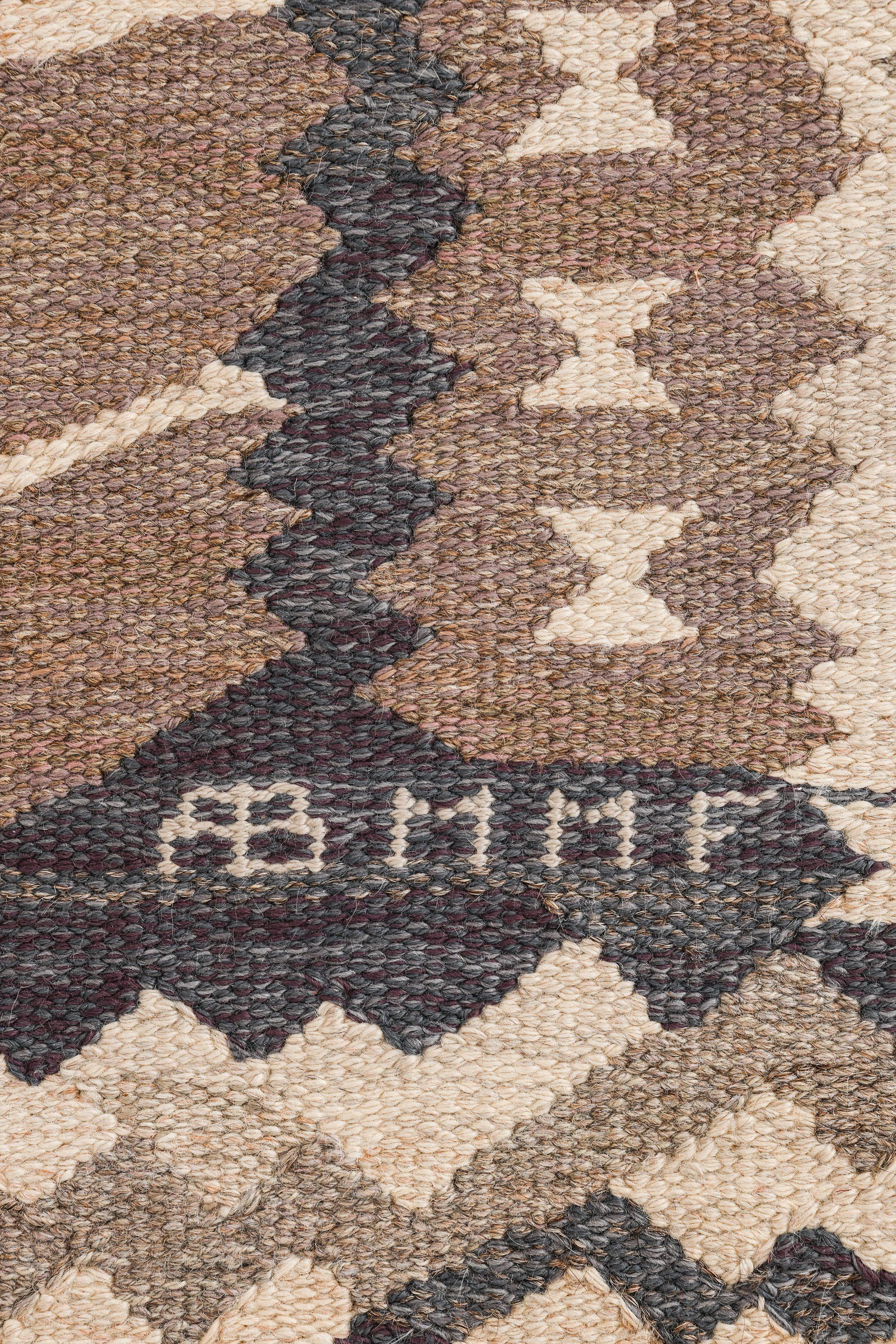 Wool ‘Strålblomman Grå’ Carpet by Barbro Nilsson, 1952 For Sale