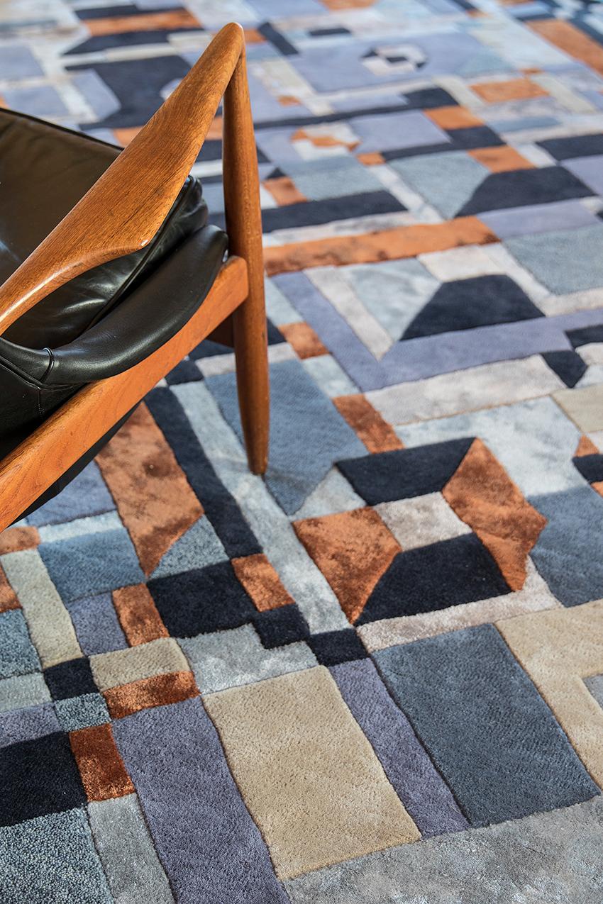 Altro Tappeto Stråler Copper Gray di Studio A in vendita