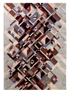 Tappeto Stråler Rosso Marrone di Studio A