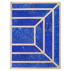 Strand Blue Handle B 3"x4" in Brass & Semi Precious Stone, Viya by Vikram Goyal