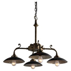 Antique Strand Electric Brass Chandelier, England, circa 1930