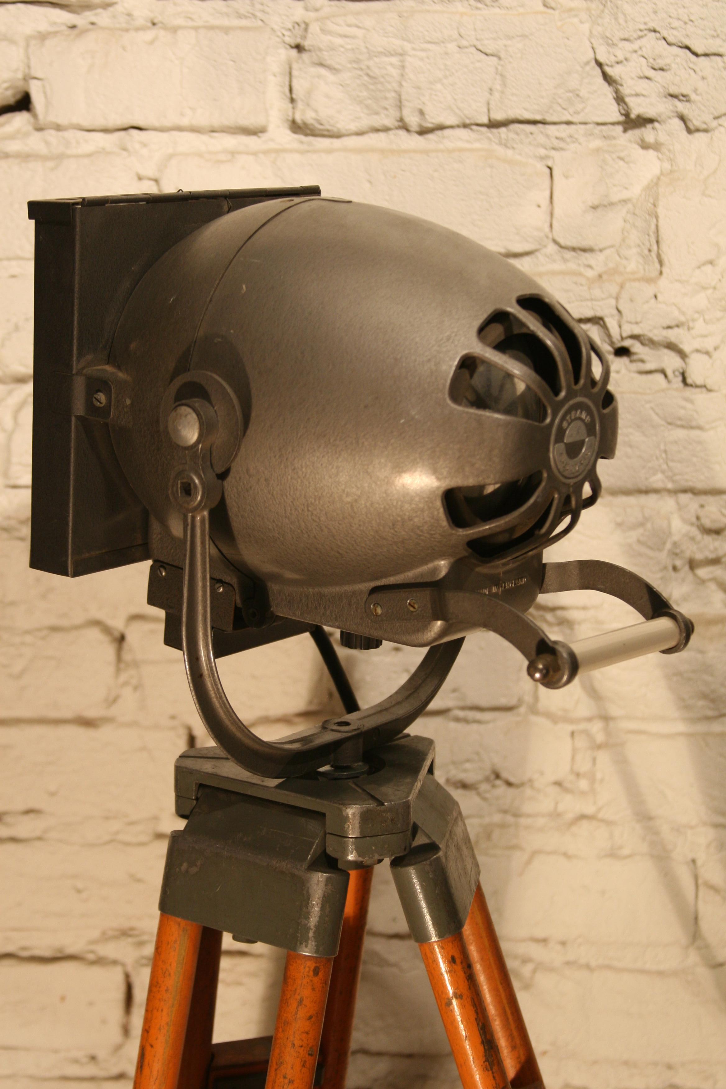 Aluminum Strand Electric Theater and Film Spotlight from the 1950s For Sale