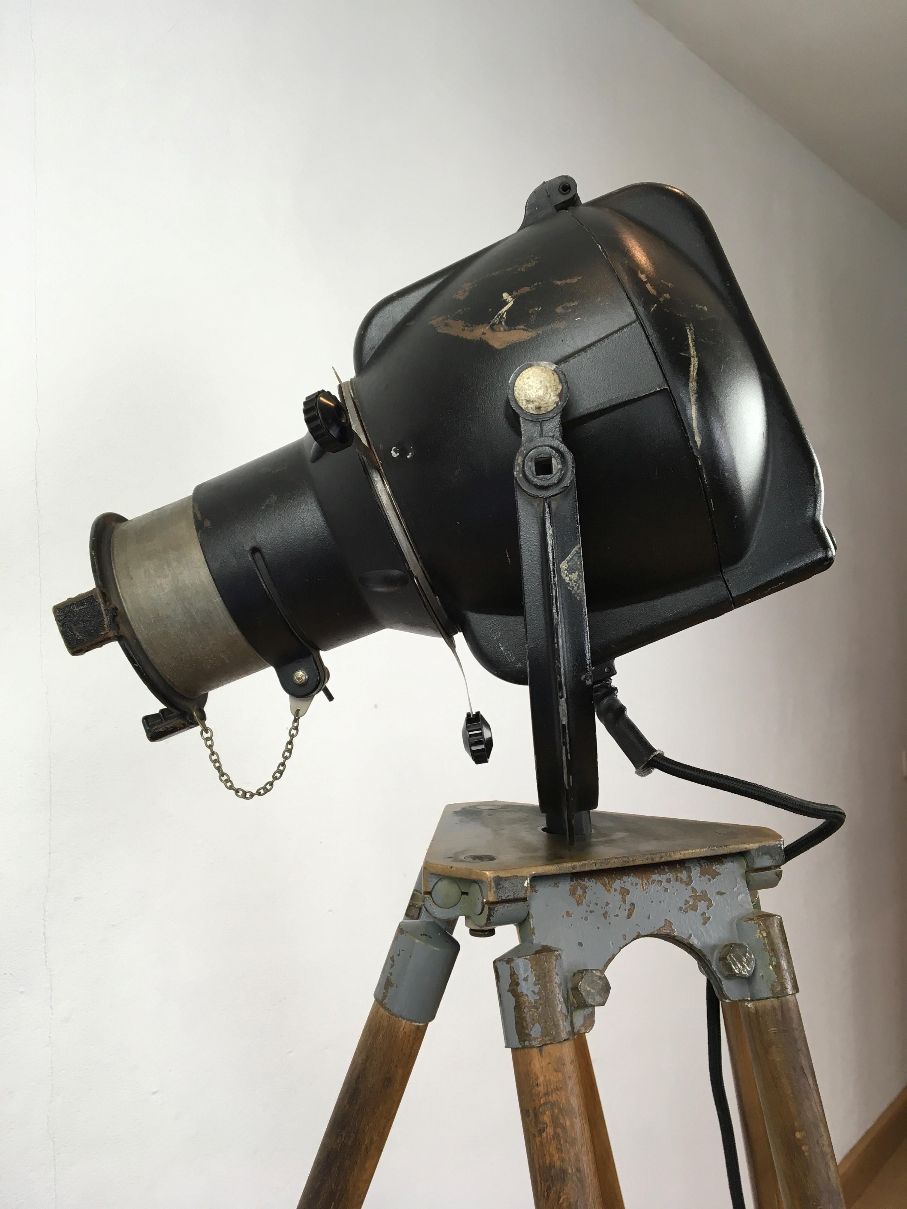 Industrial Strand Electric Theatre Stage Light on Tripod, England