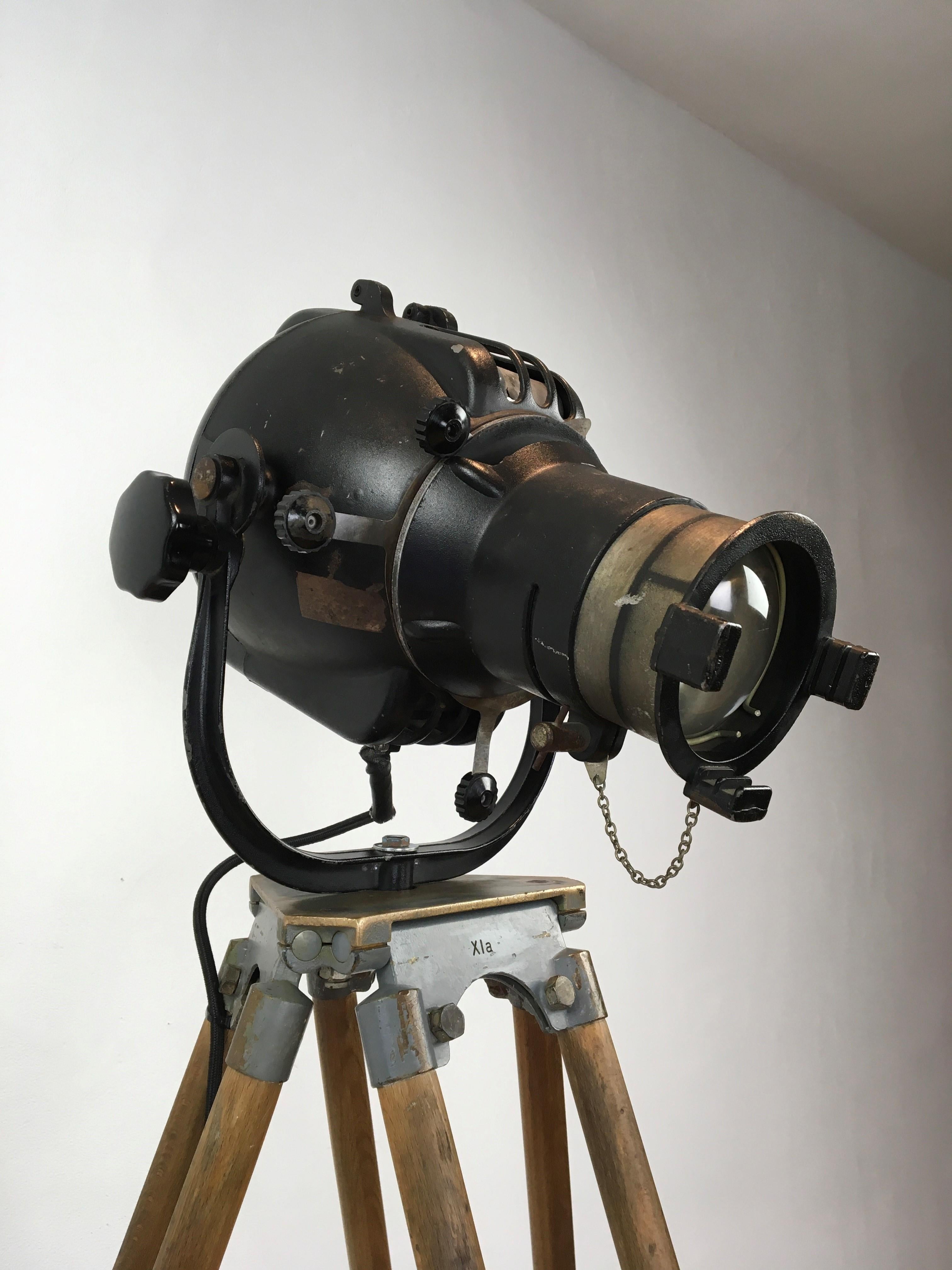 20th Century Strand Electric Theatre Stage Light on Tripod, England