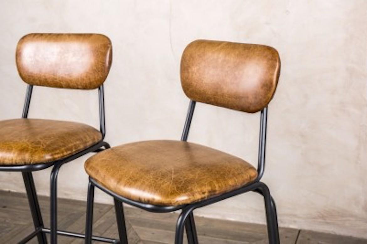 Strand Leather Bar Stools, 20th Century In Excellent Condition For Sale In London, GB