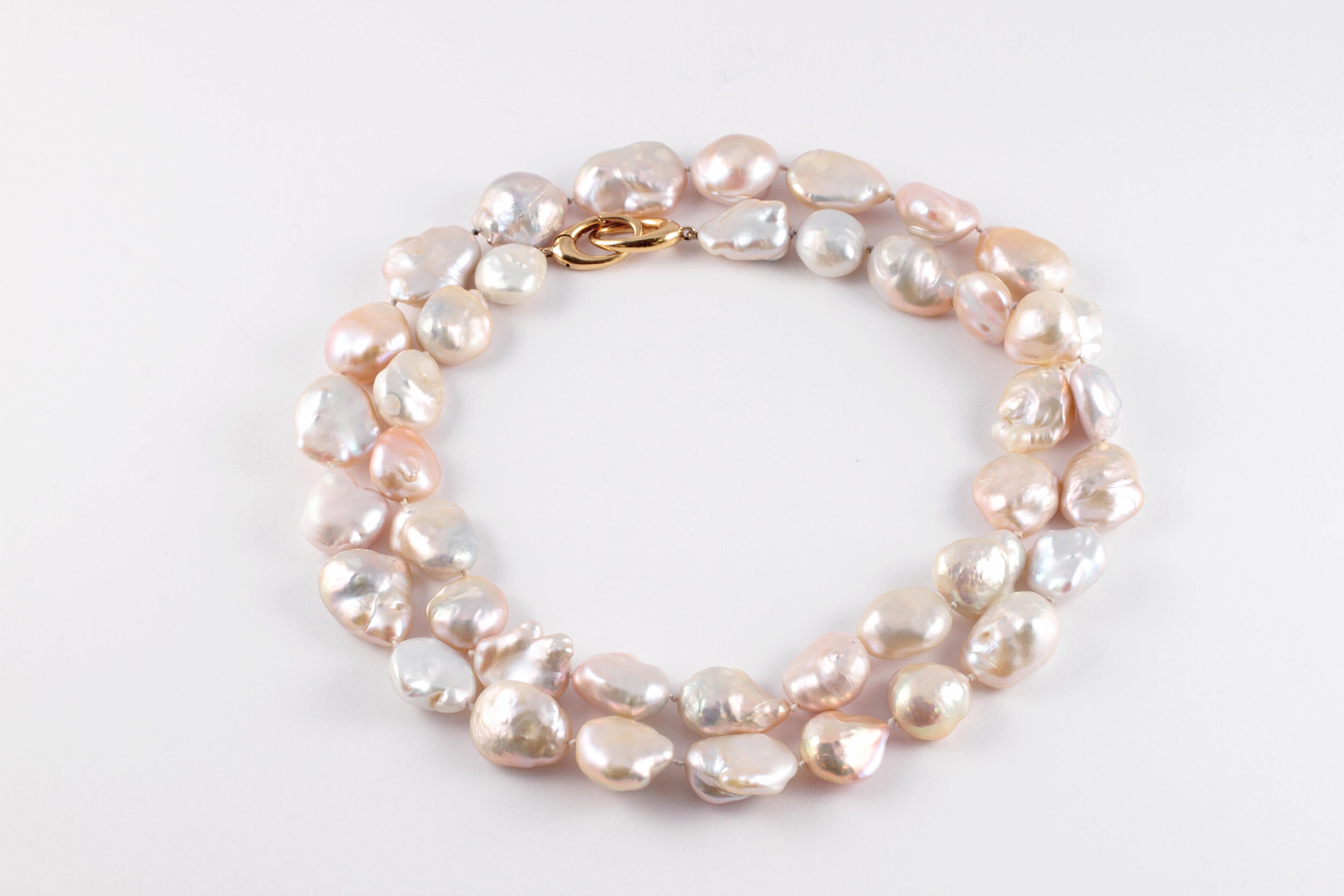 Women's or Men's Strand of Baroque Fresh Water Pearls by Assael For Sale