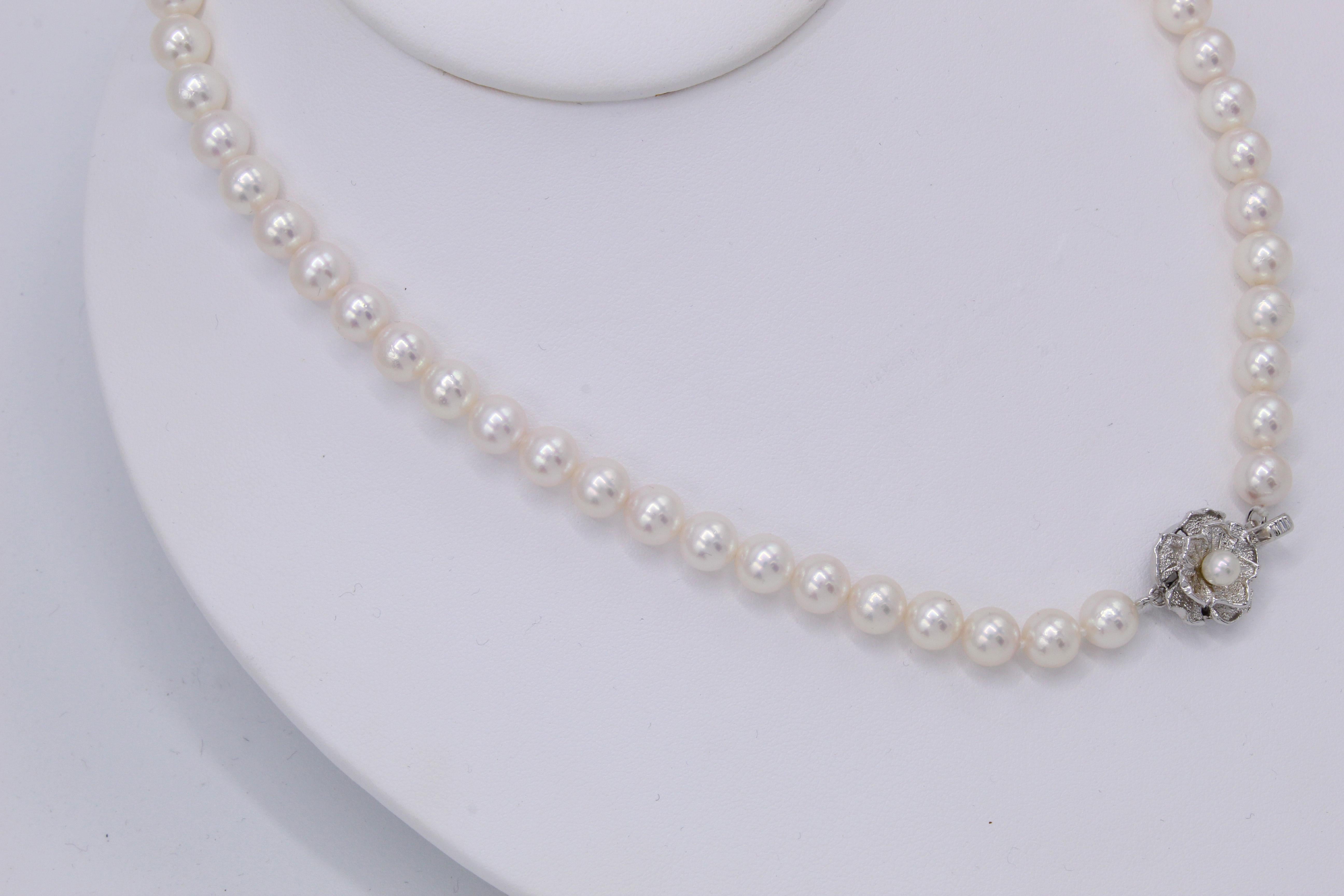 Bead Strand of Fine Akoya Pearl Necklace
