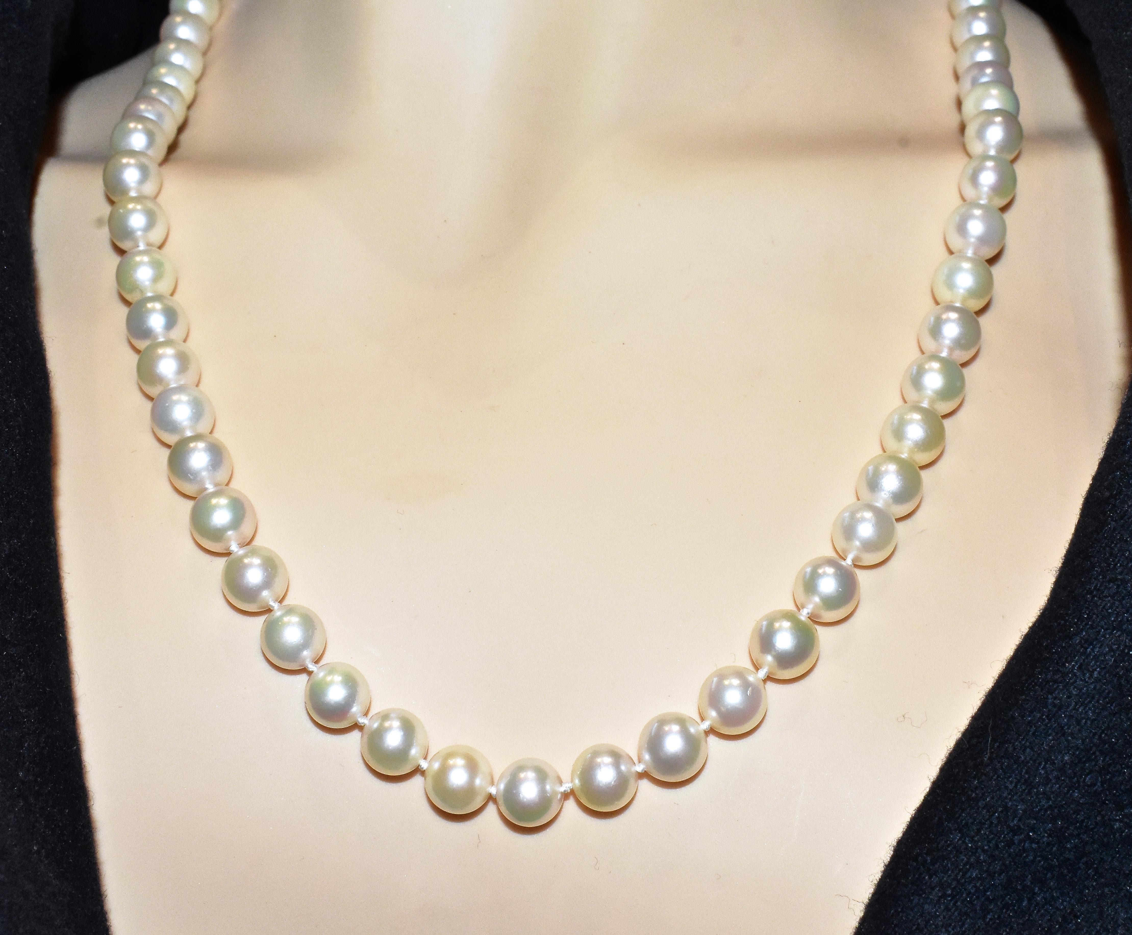 Contemporary Strand of Large Fine Cultured Pearls