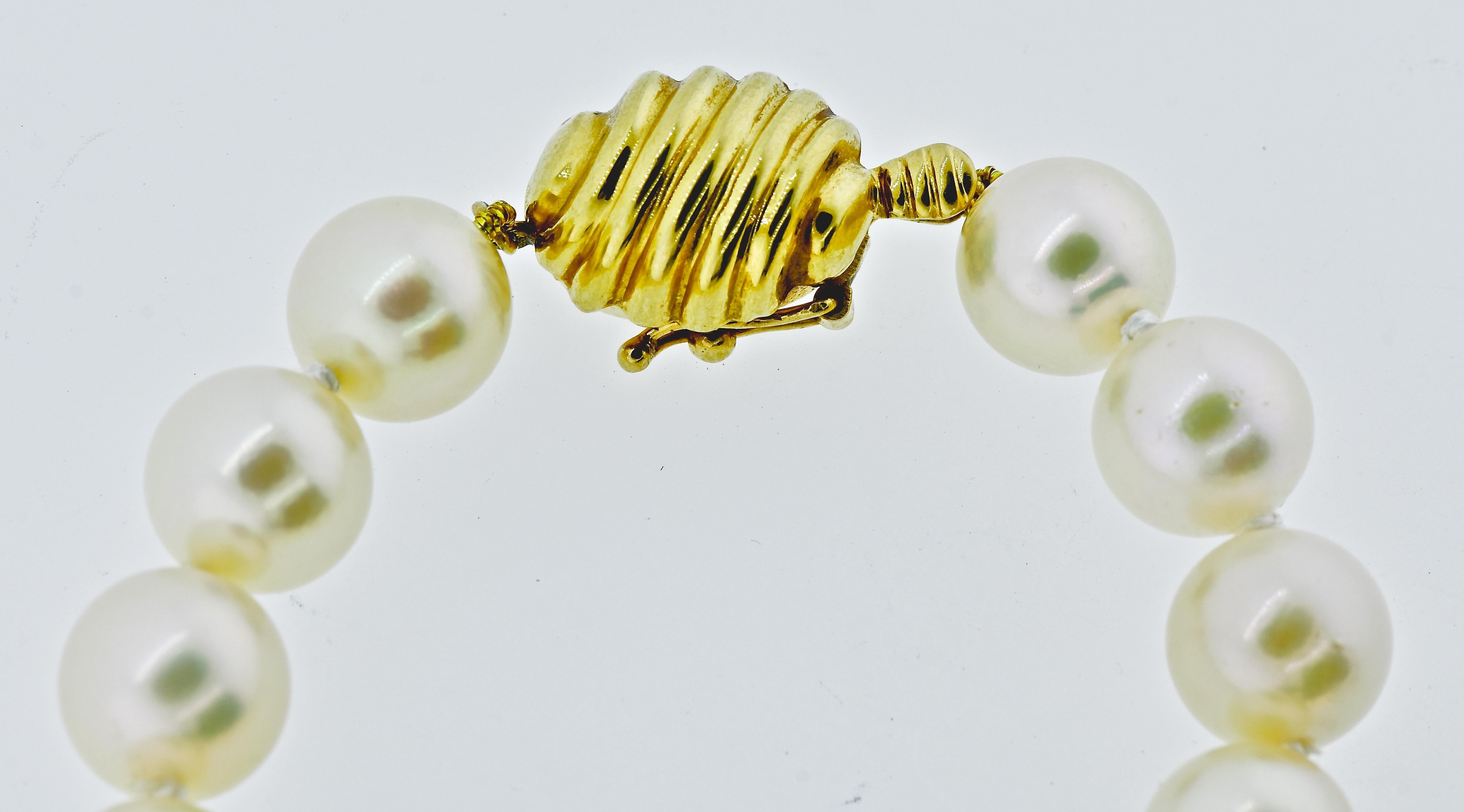 Strand of Large Fine Cultured Pearls 1