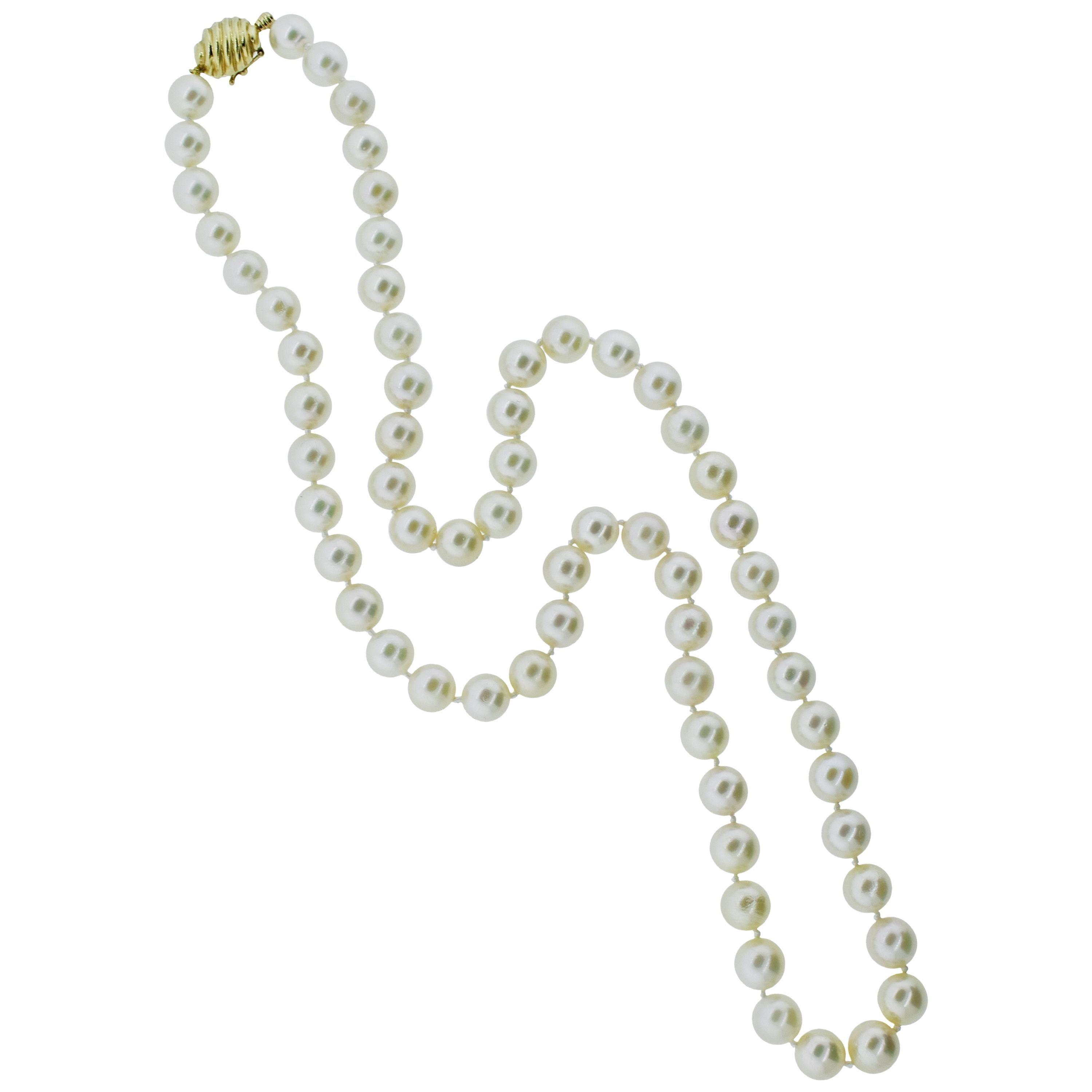 Strand of Large Fine Cultured Pearls