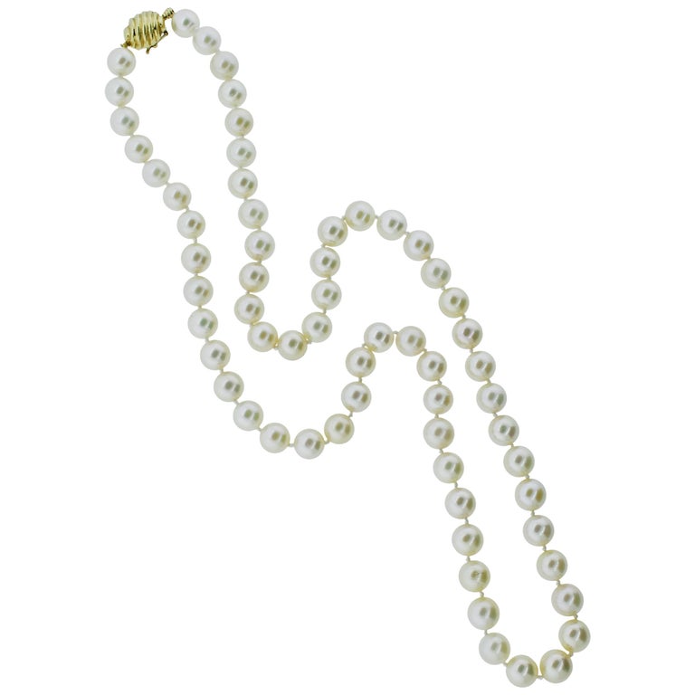 Strand of Large Fine Cultured Pearls at 1stDibs