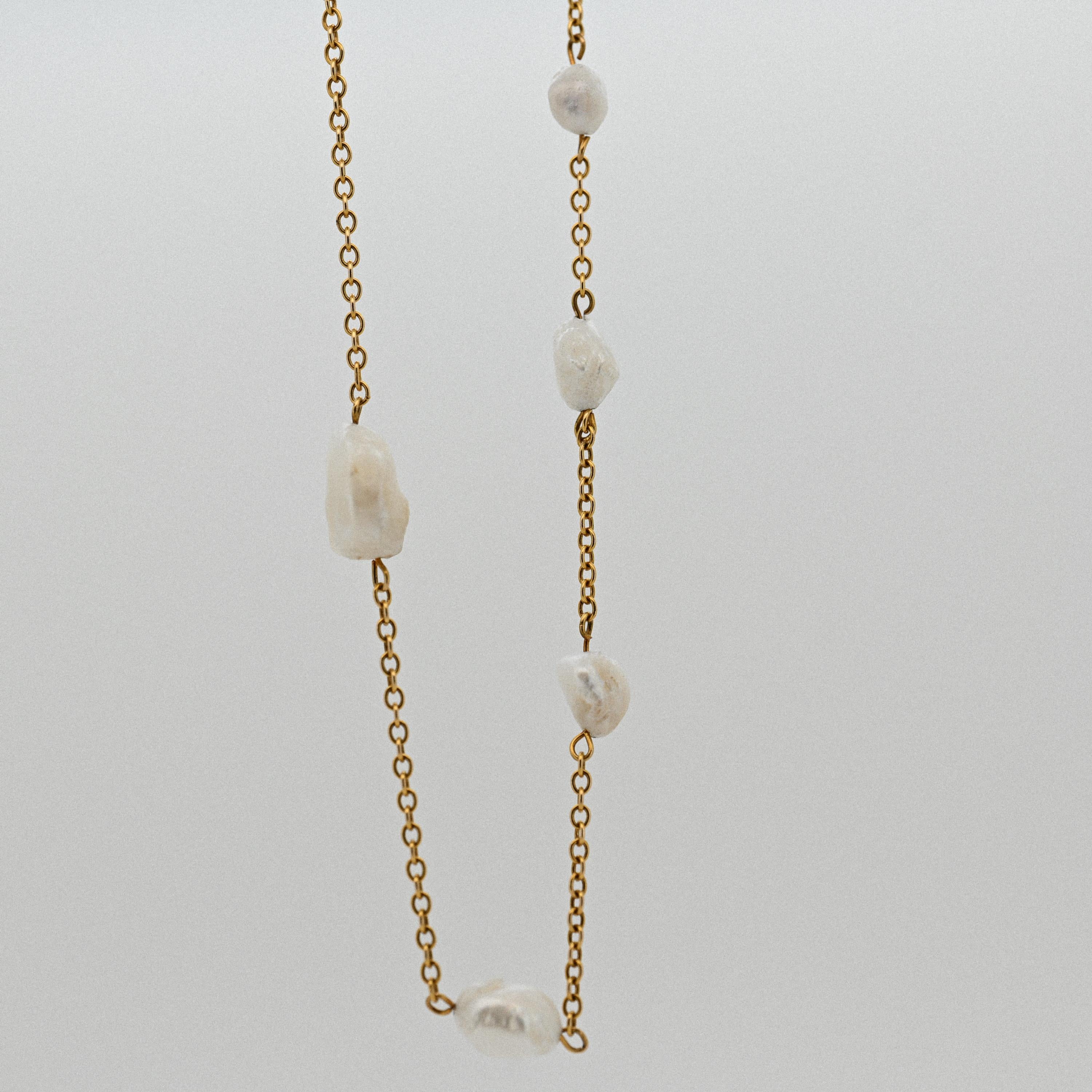 Art nouveau Brin de neuf perles d'eau salée naturelles - Certifiées GIA et non traitées en vente