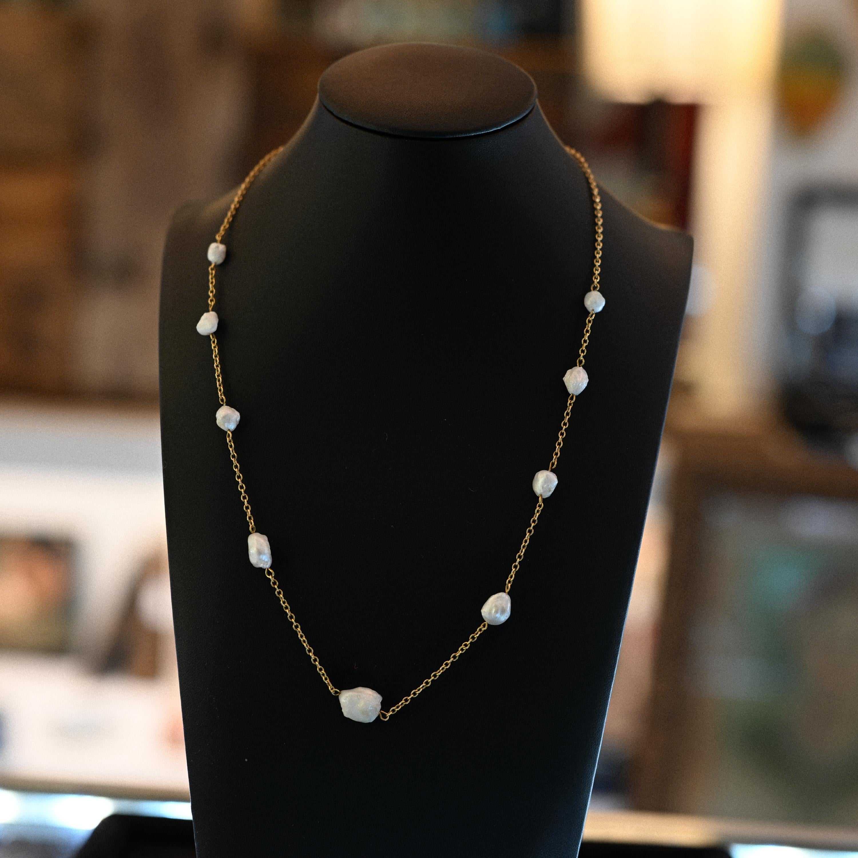 Brin de neuf perles d'eau salée naturelles - Certifiées GIA et non traitées en vente 3