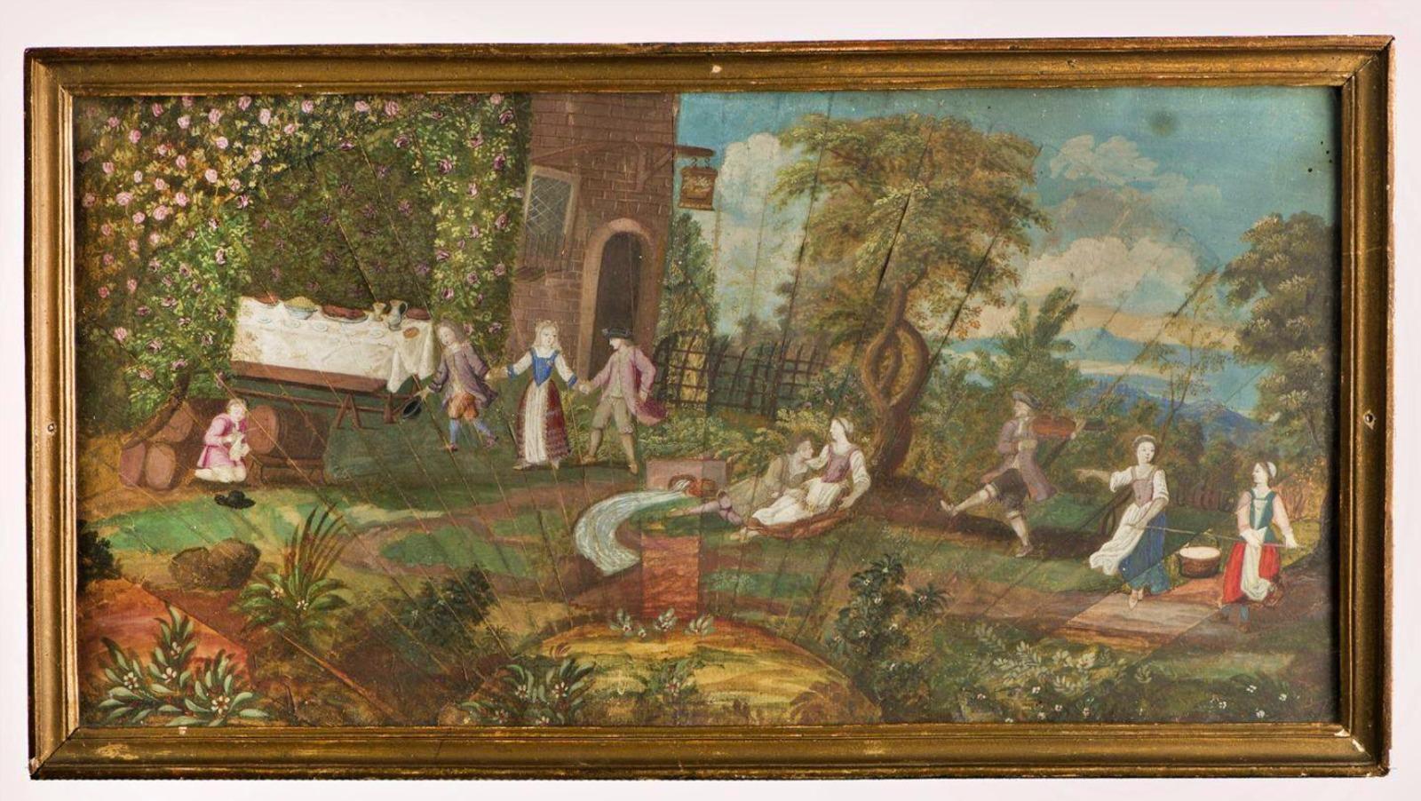 Oiled Strange and Particular Painting End, 17th Century, 