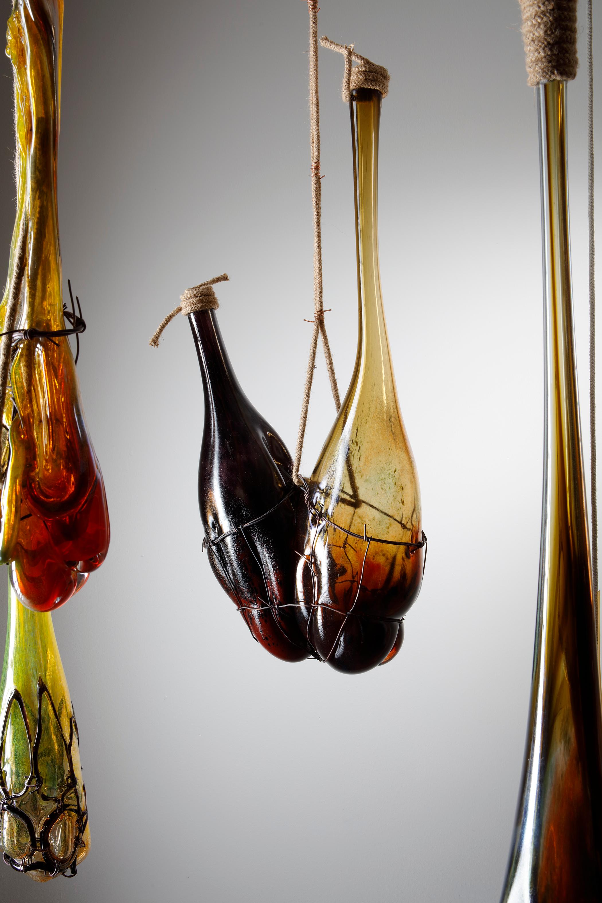 Hand-Crafted Strange Fruit Installation, a Unique Glass Hanging Sculpture by Chris Day