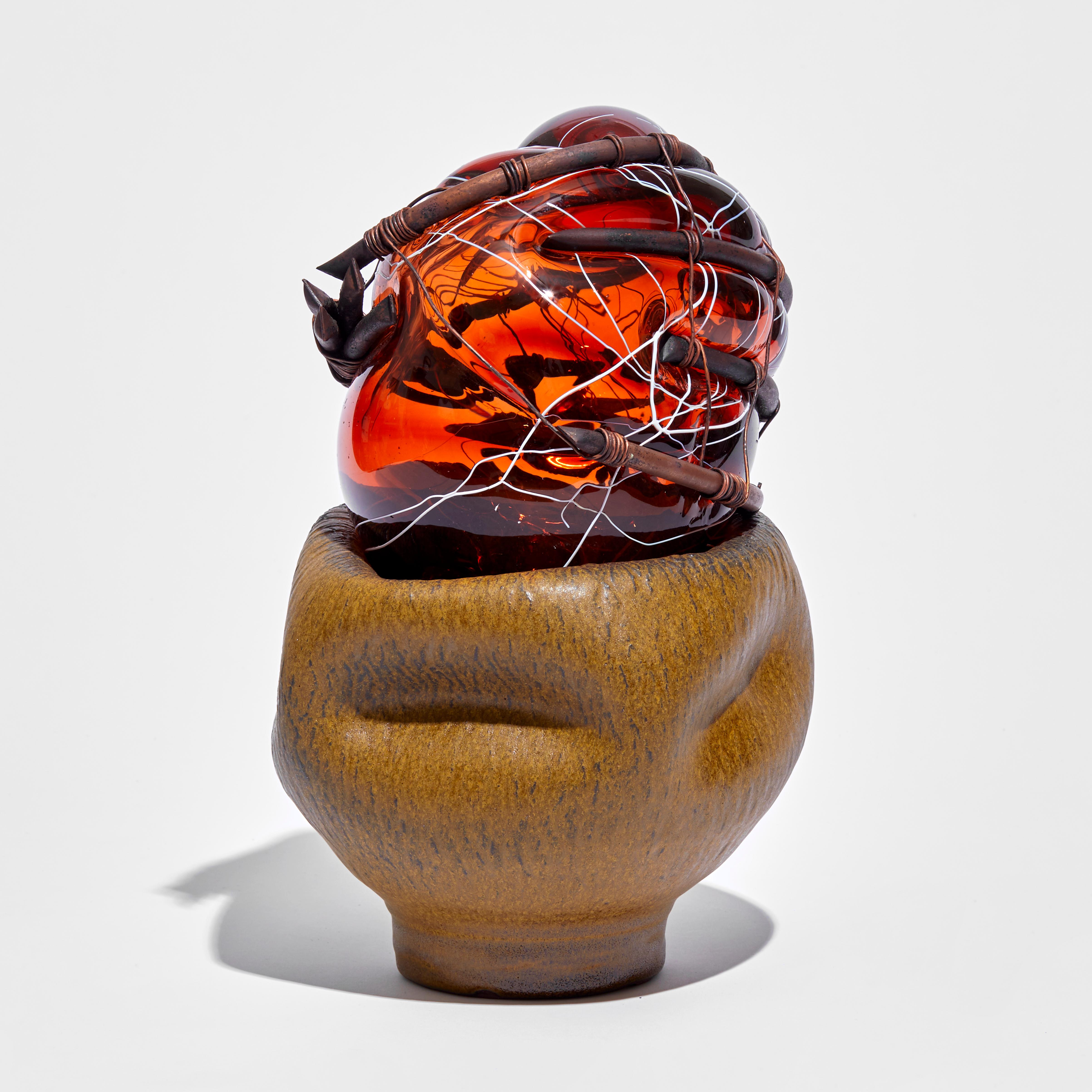 British Strange Fruit-The Congregation IV, Glass & Terracotta Sculpture by Chris Day