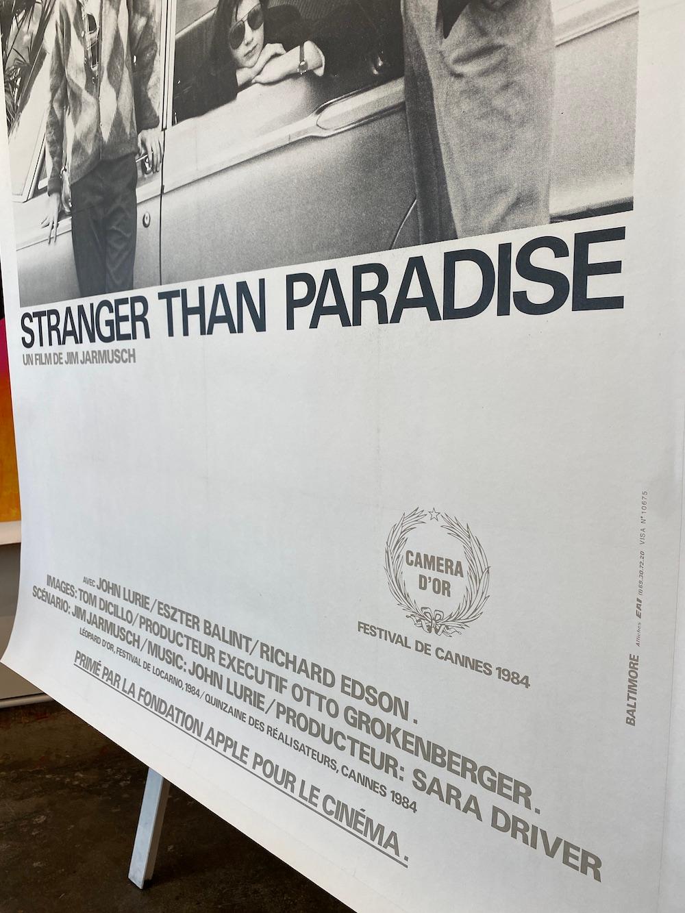 Original französisches Filmplakat „Stranger Than Paradise“ von Jim Jarmusch, 1984, Regie von Jim Jarmusch (Ende des 20. Jahrhunderts) im Angebot