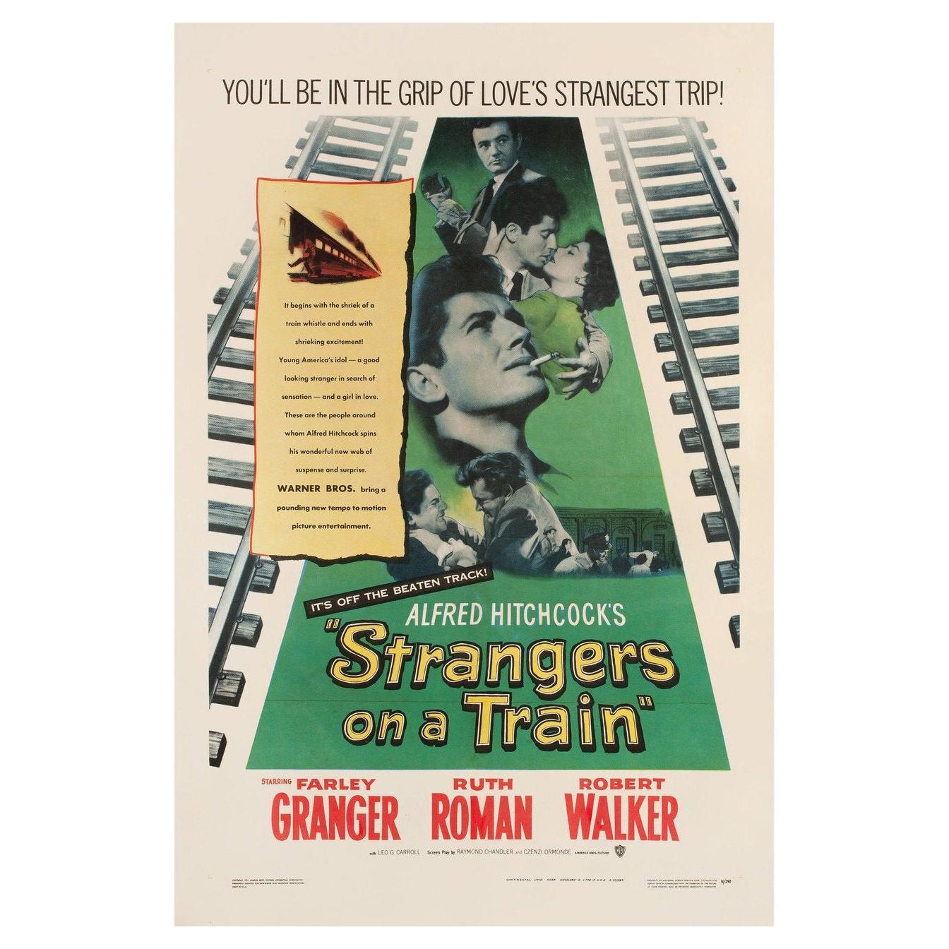 Strangers on a Train 1951 U.S. One Sheet Film Poster For Sale