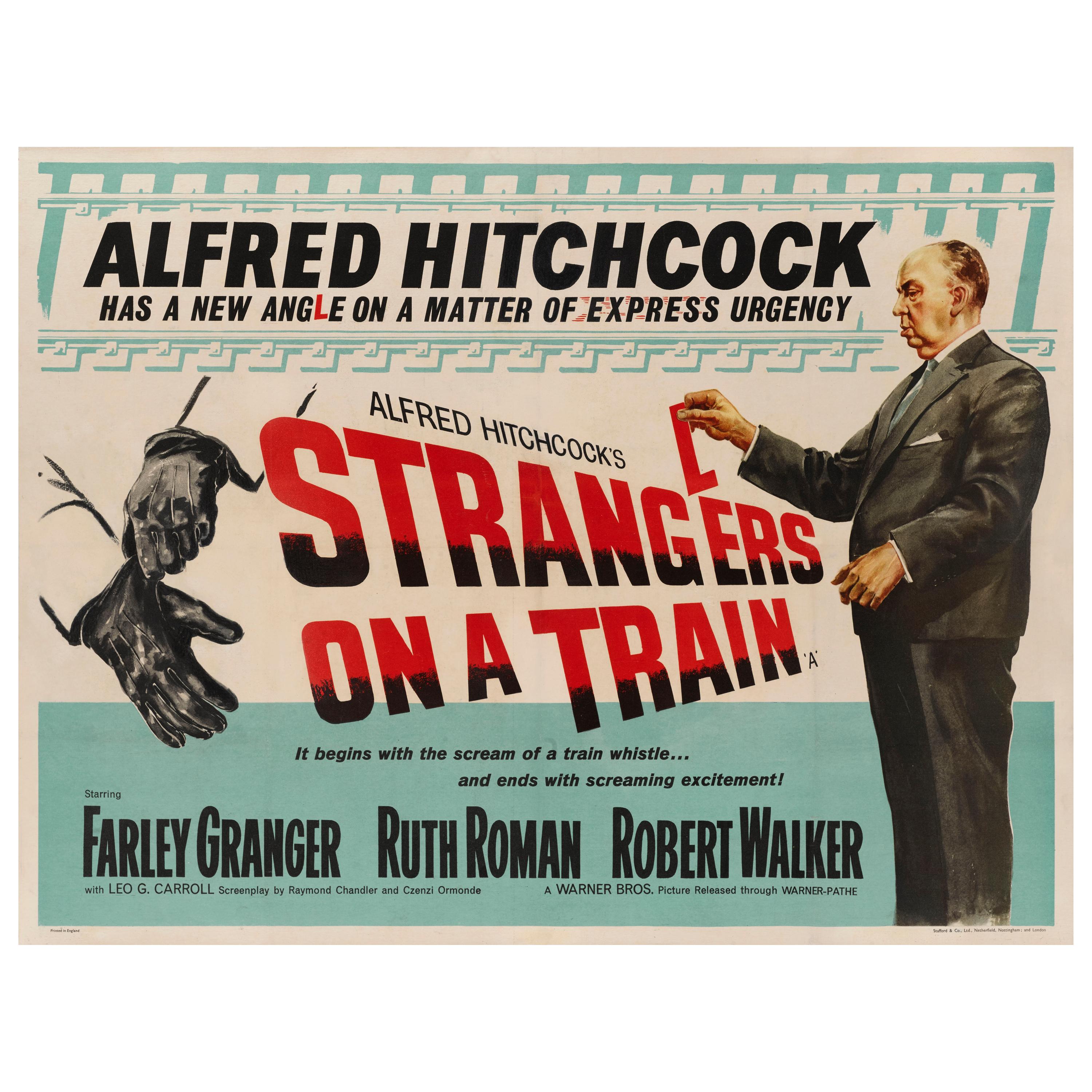 'Strangers on a Train' Original British Movie Poster
