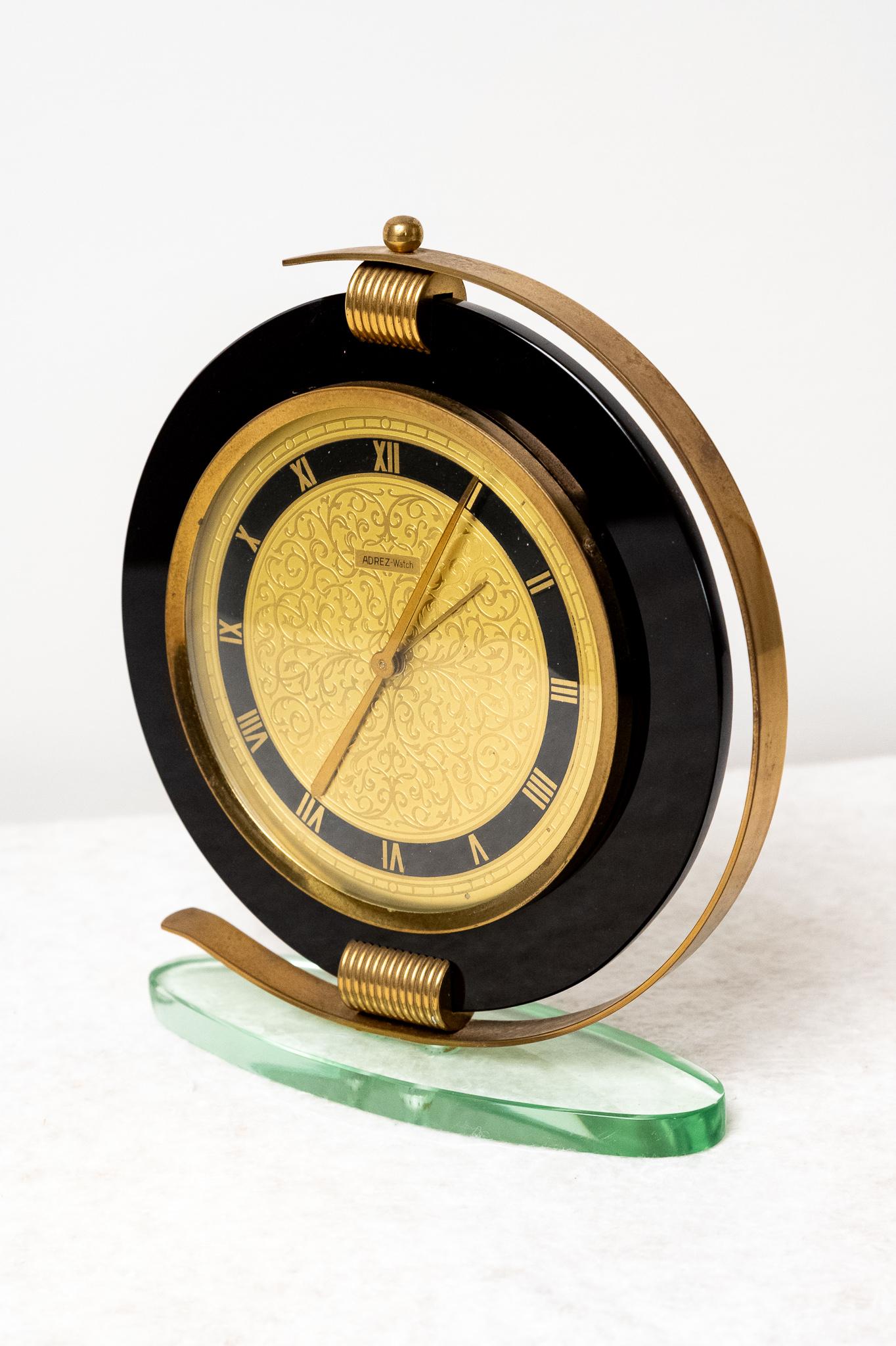 Straordinario Orologio da tavolo ADREZ - Watch, Art Decò in vendita 3