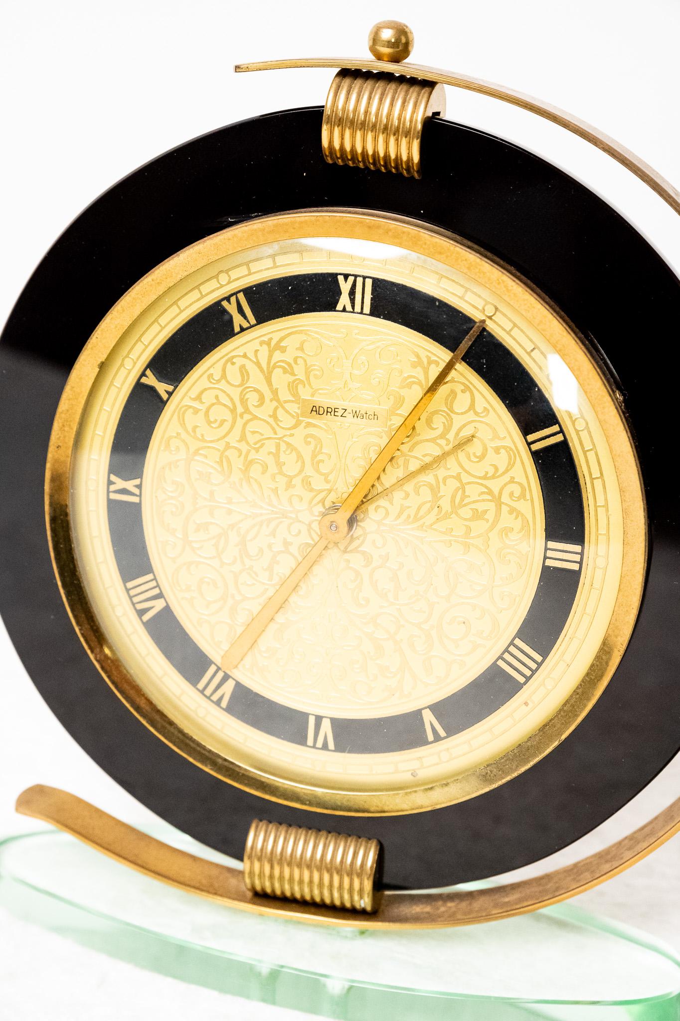 Italian Straordinario Orologio da tavolo ADREZ - Watch, Art Decò in vendita