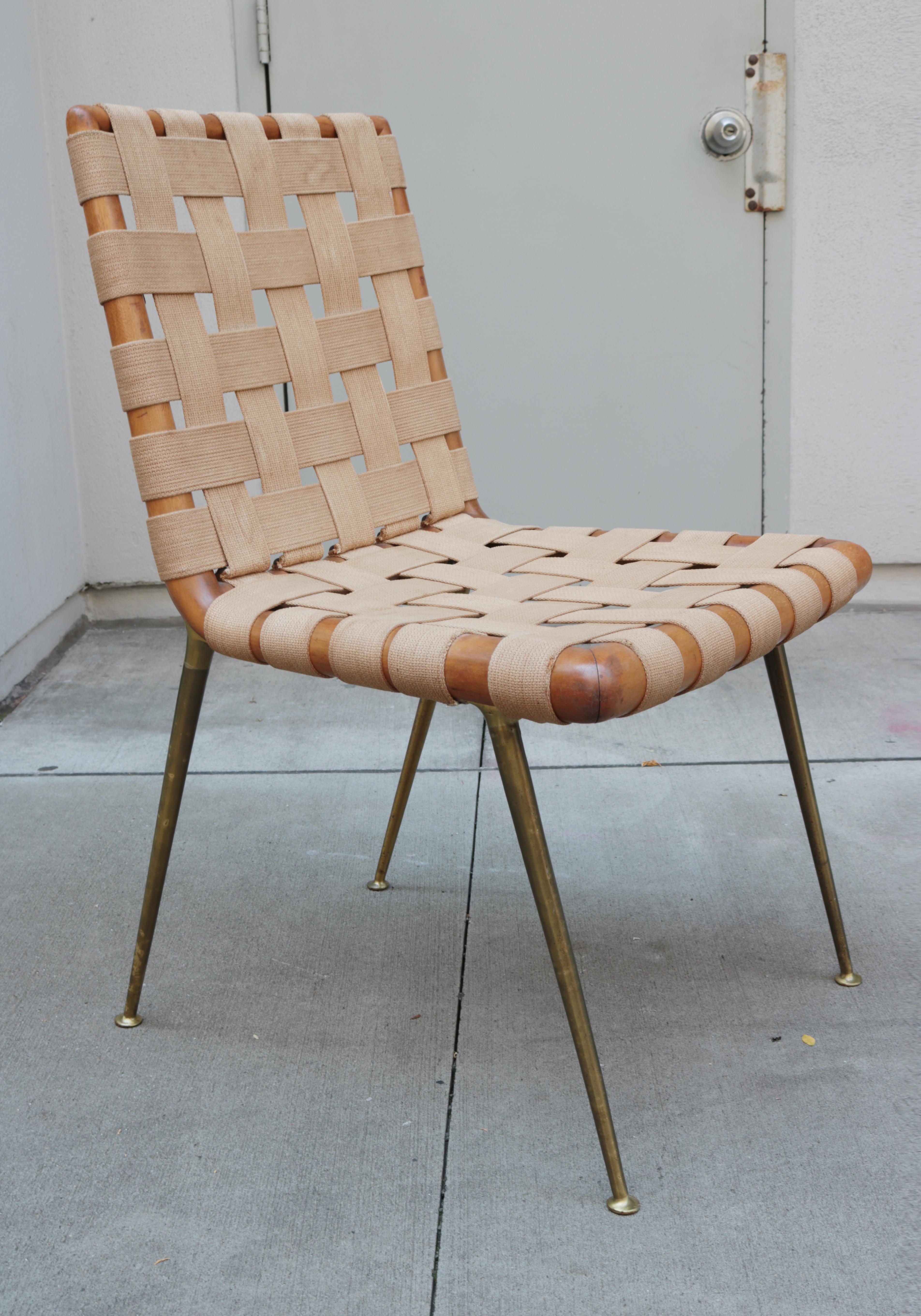 Mid-Century Modern Strap Chair by T.H. Robsjohn-Gibbings for Widdicomb