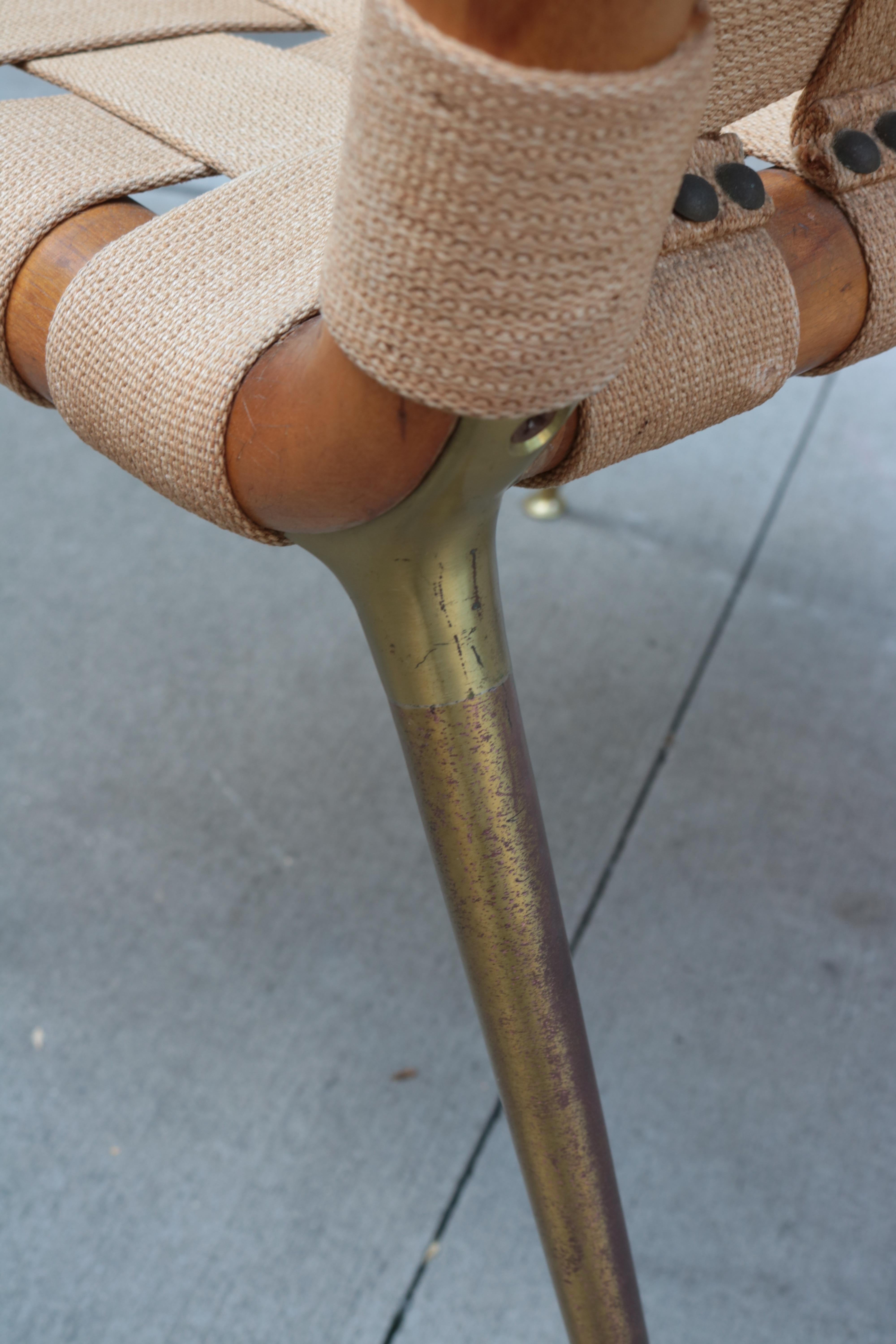 Walnut Strap Chair by T.H. Robsjohn-Gibbings for Widdicomb
