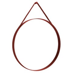 Strap Mirror No.2, D70 in Red Powder Coated Steel by Hay