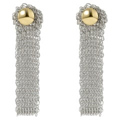 Strapped Earrings XL Pair in 18k Yellow Gold and Silver by Hannah Martin London
