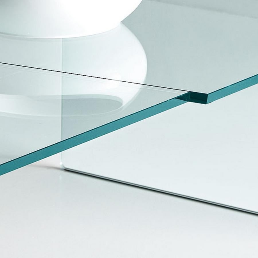 Modern Strappo, Glass Coffee Table, Designed by Luigi Serafini, Made in Italy For Sale