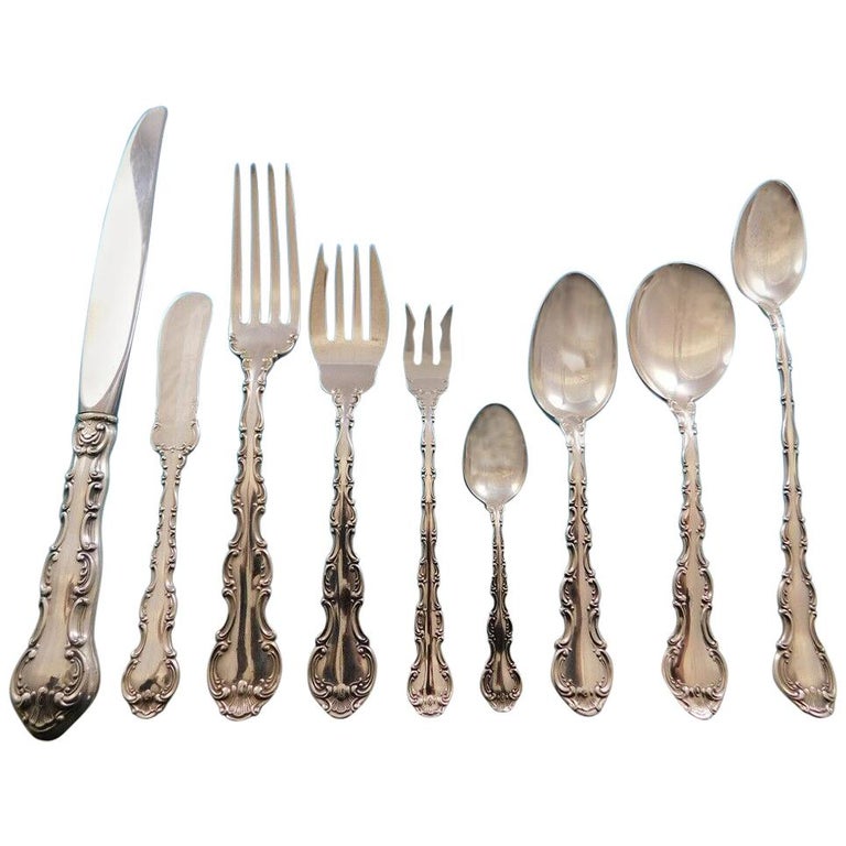 Strasbourg by Gorham Sterling Silver Dinner Flatware Set 12 Service 122