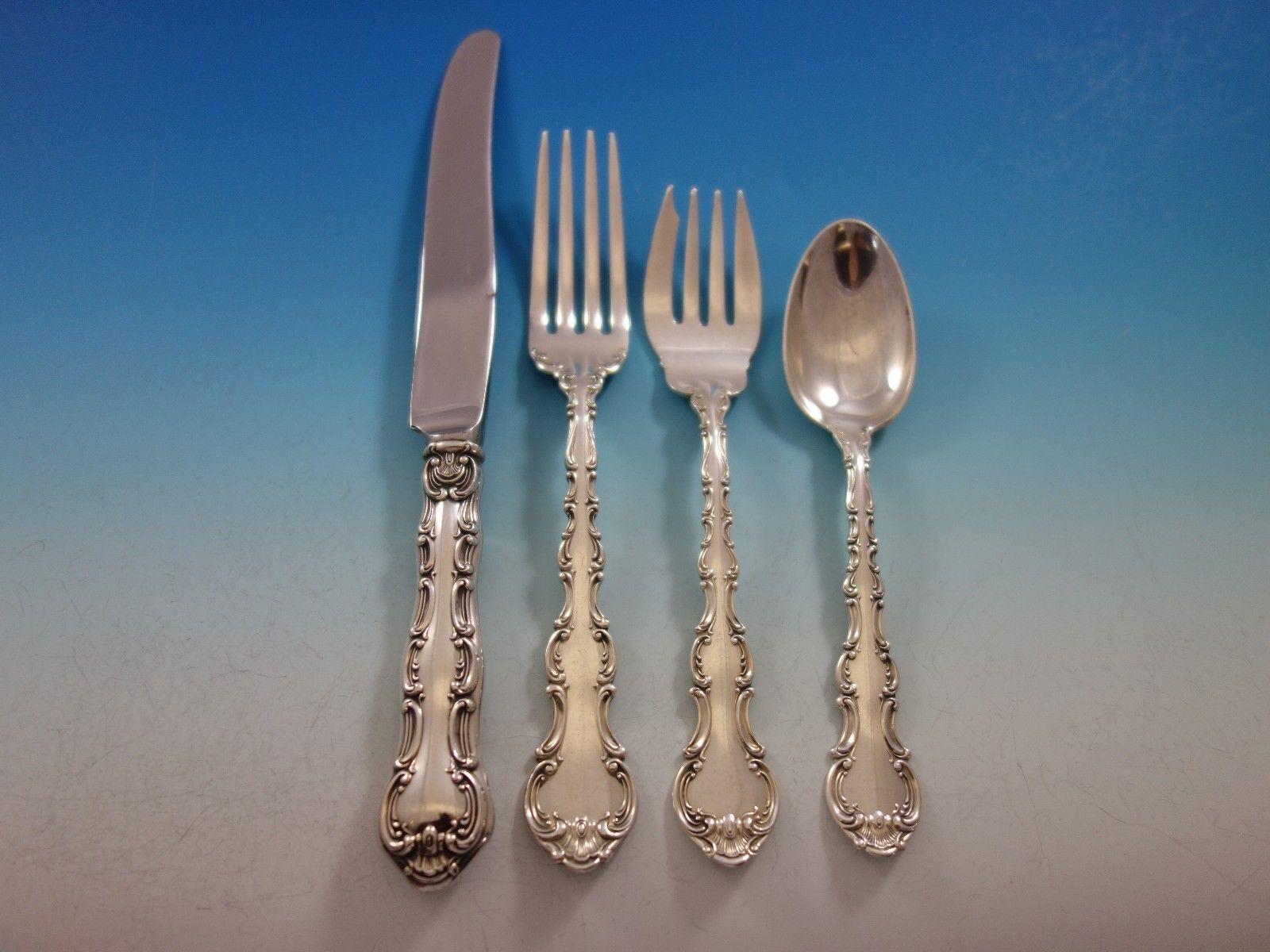 Strasbourg by Gorham Sterling Silver Flatware Service 12 Dinner Set 186 Pieces In Excellent Condition In Big Bend, WI