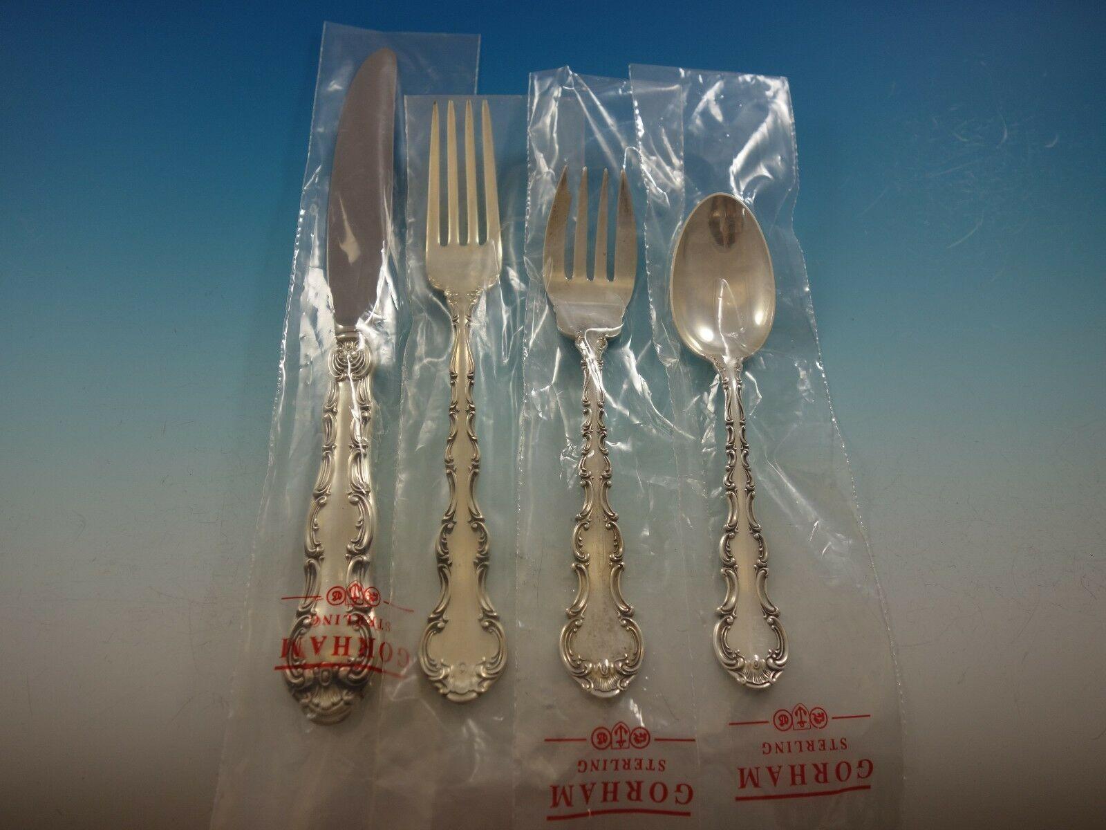 Strasbourg by Gorham Sterling Silver Flatware Set 12 Service 117 Pcs Place New In Excellent Condition In Big Bend, WI
