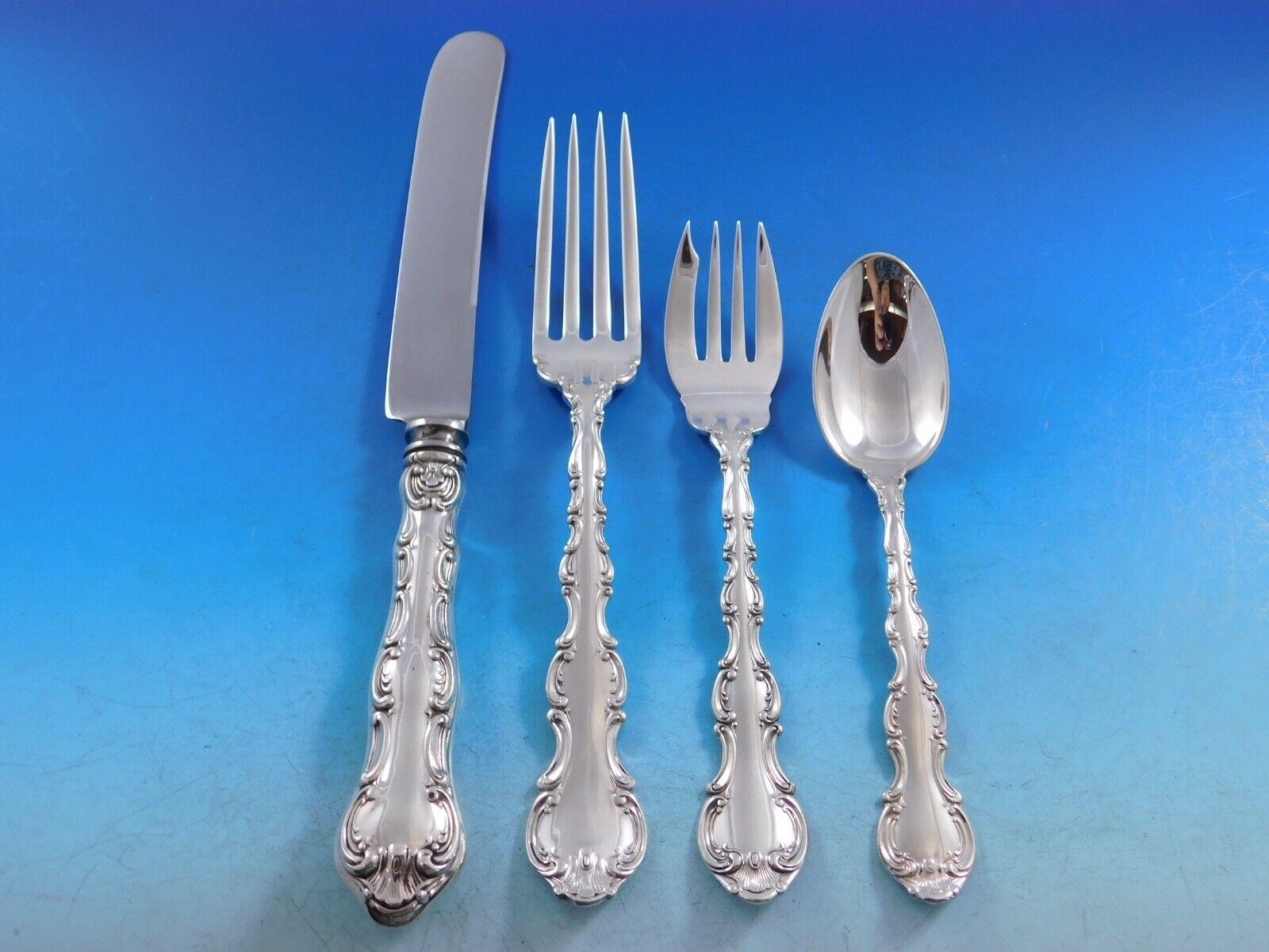 Strasbourg by Gorham Sterling Silver Flatware Set for 12 Service 122 pcs Dinner In Excellent Condition For Sale In Big Bend, WI