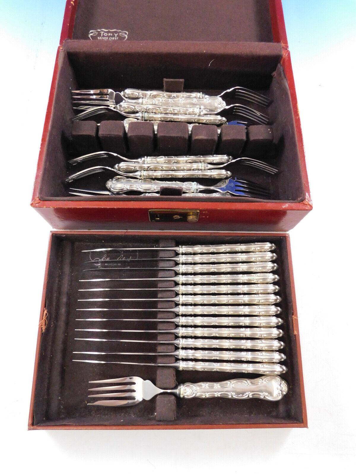 20th Century Strasbourg by Gorham Sterling Silver Individual Fish Set 24 Pieces in Box