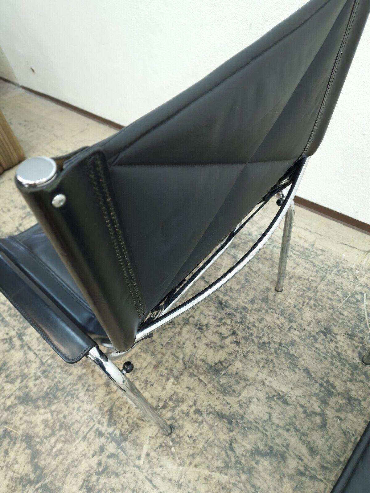 Strässle Hans Eichenberger Sessel mit Hocker Designersessel Ledersessel #0573 en venta 4