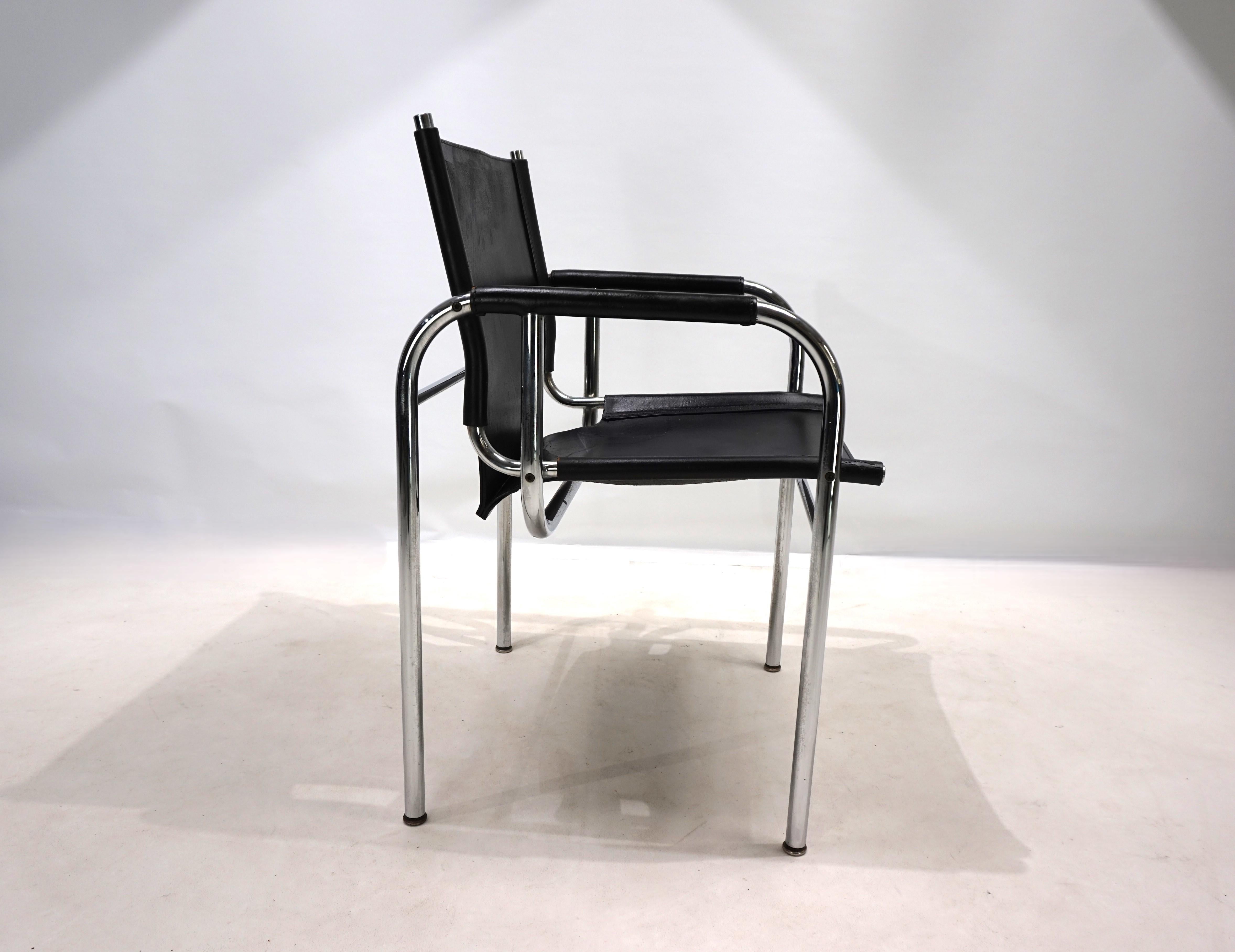 Sillón de cuero Strässle HE de Hans Eichenberger en venta 3