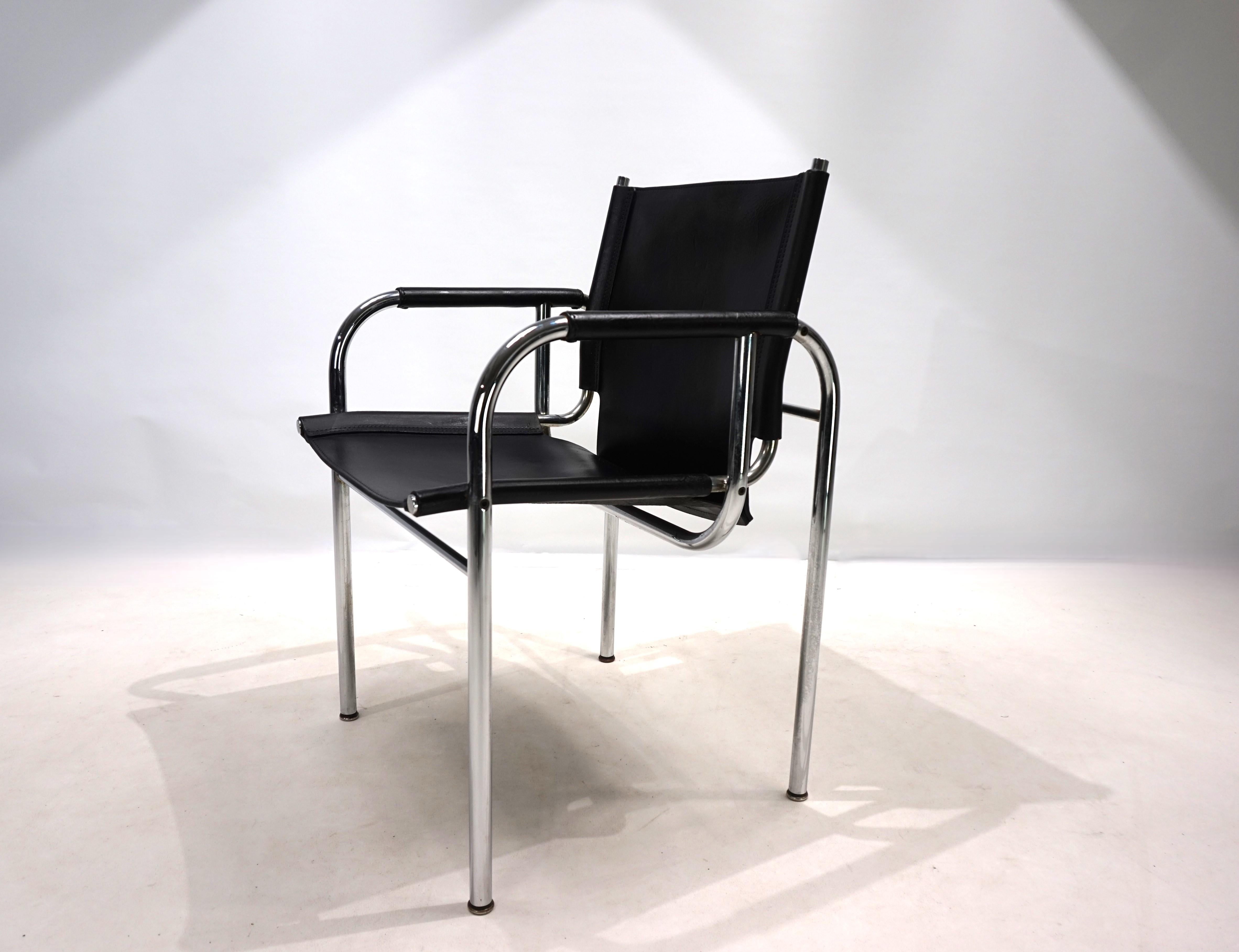 Sillón de cuero Strässle HE de Hans Eichenberger en venta 5