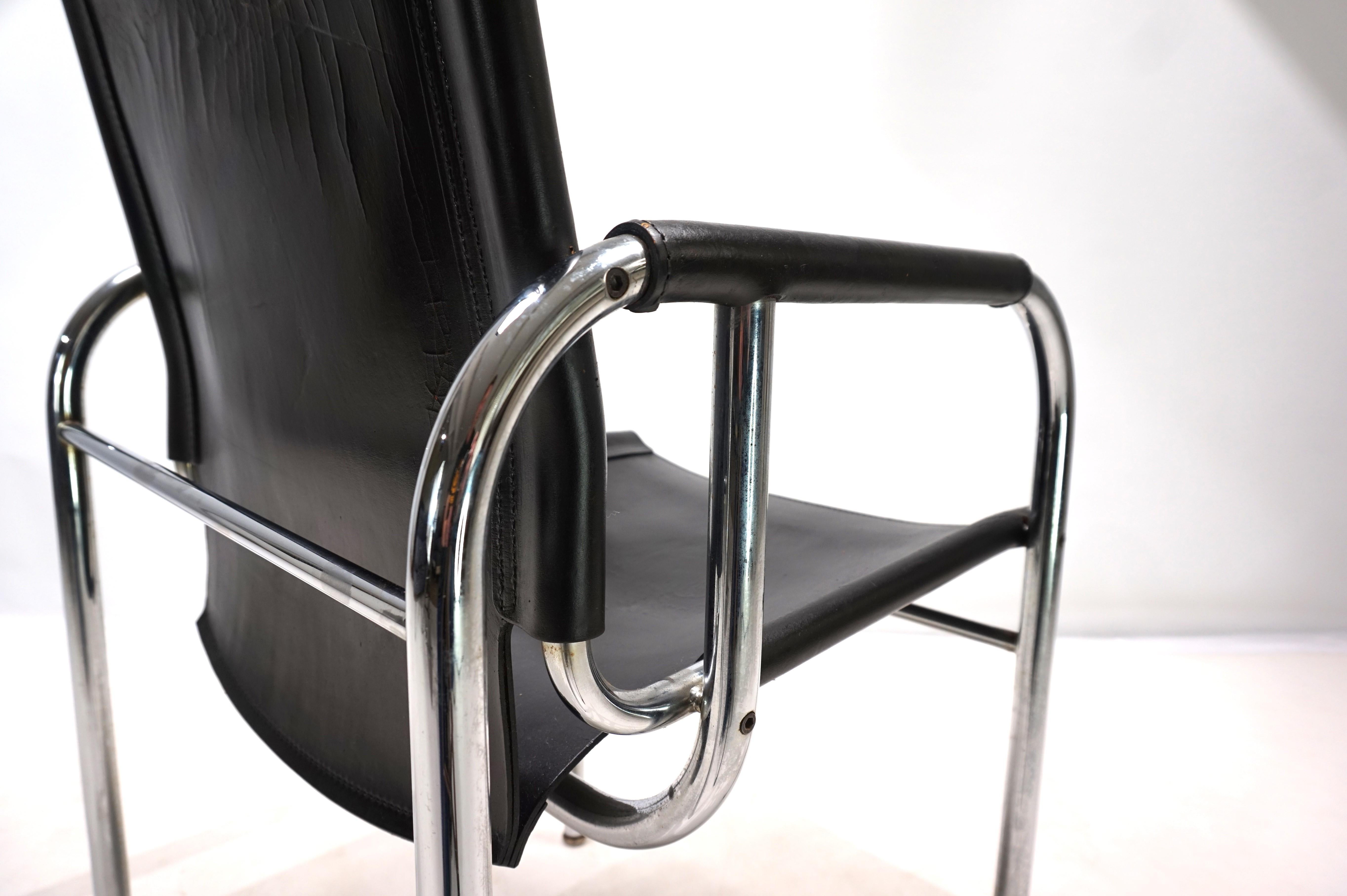 Sillón de cuero Strässle HE de Hans Eichenberger en venta 6