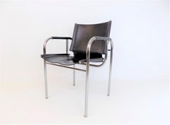 Strässle He Leather Lounge Chair by Hans Eichenberger